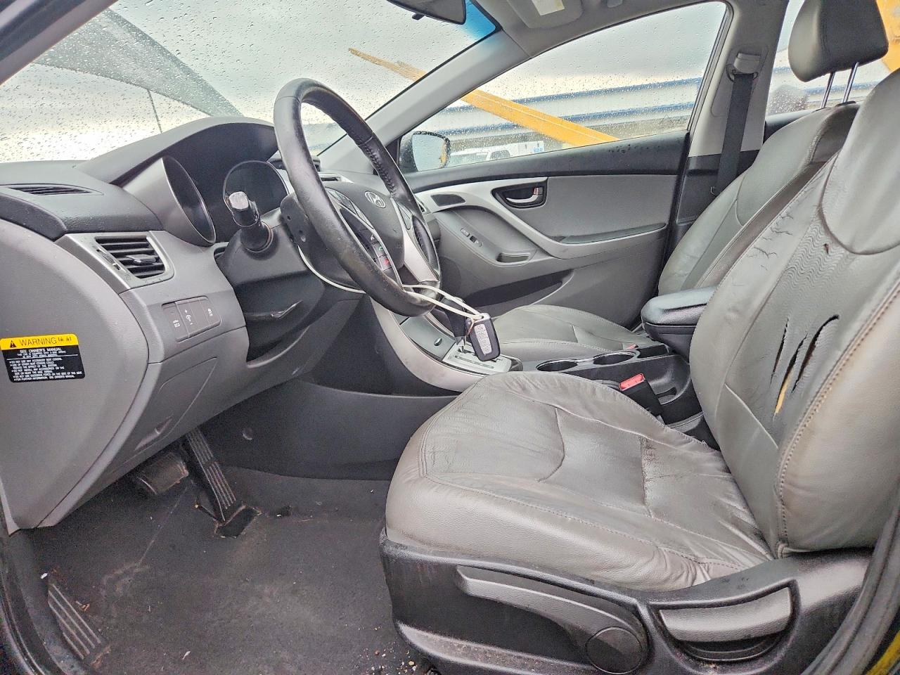 2012 Hyundai Elantra Limited Black vin: 5NPDH4AE7CH151467