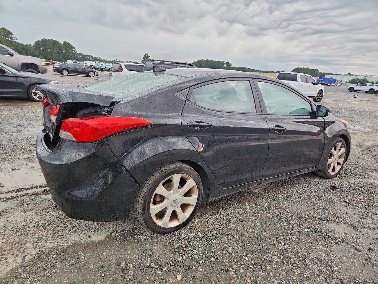 2012 Hyundai Elantra Limited Black vin: 5NPDH4AE7CH151467