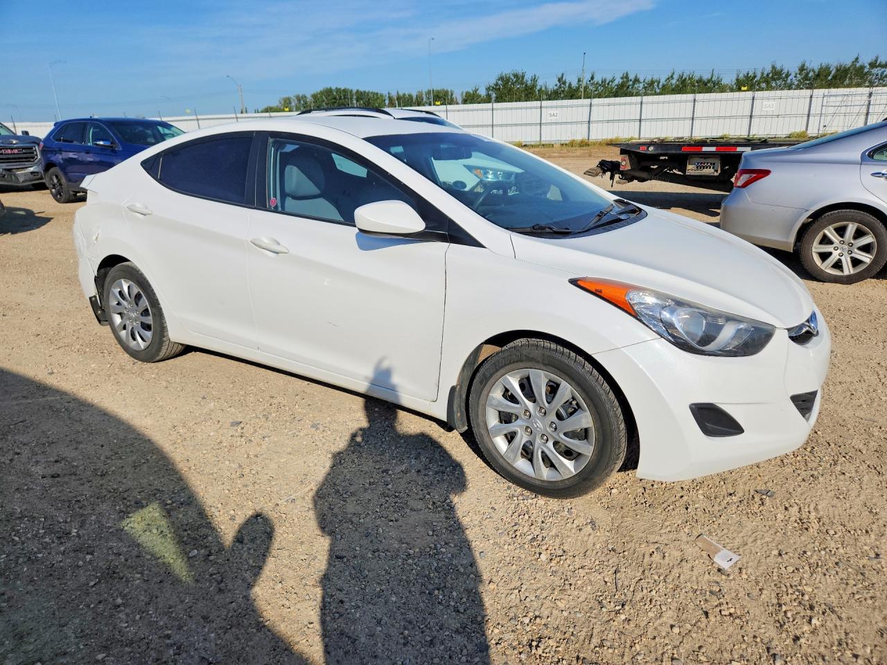 2013 Hyundai Elantra Gls White vin: 5NPDH4AE7DH157626