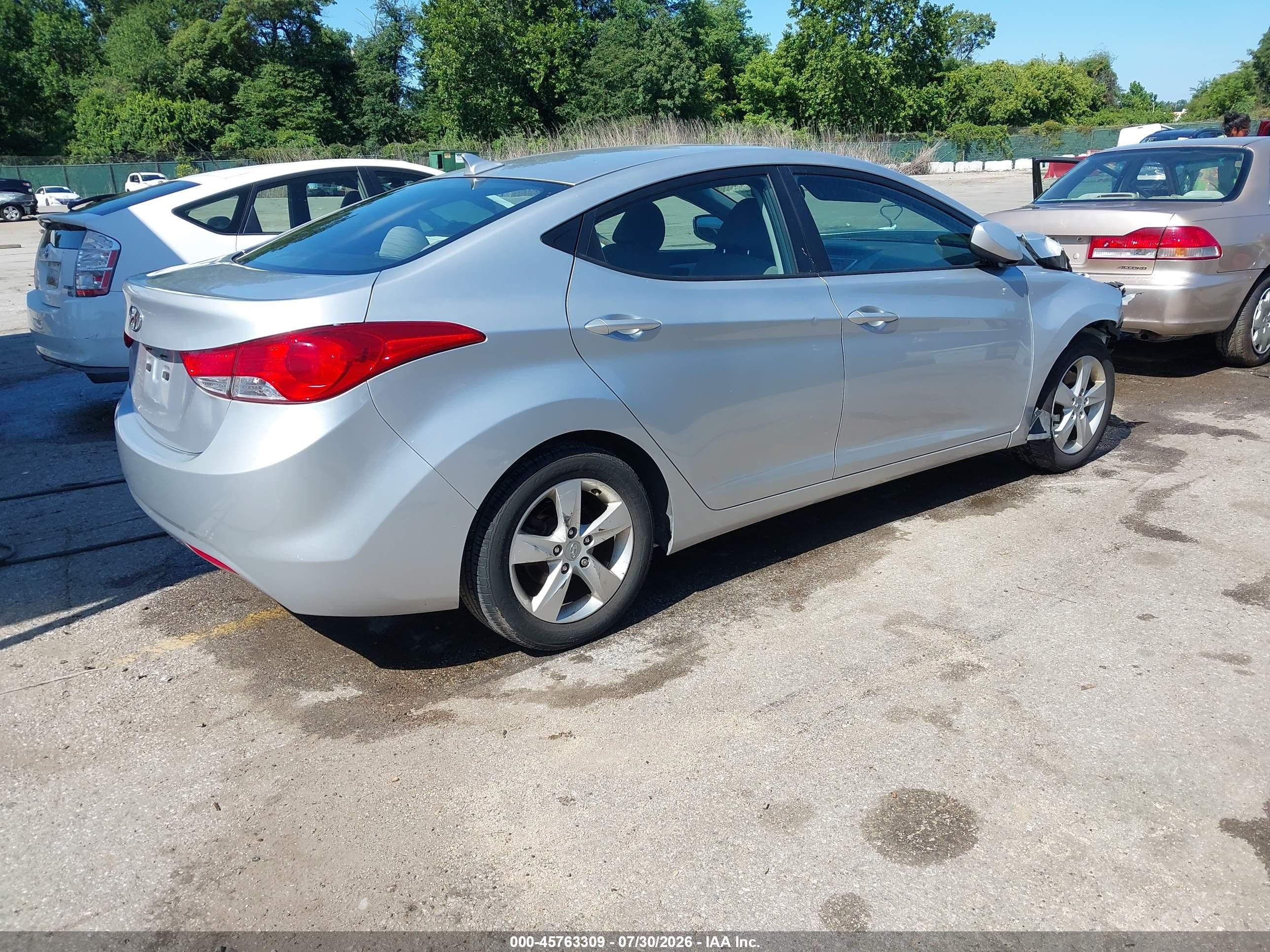 2013 Hyundai Elantra Gls Silver vin: 5NPDH4AE7DH162244