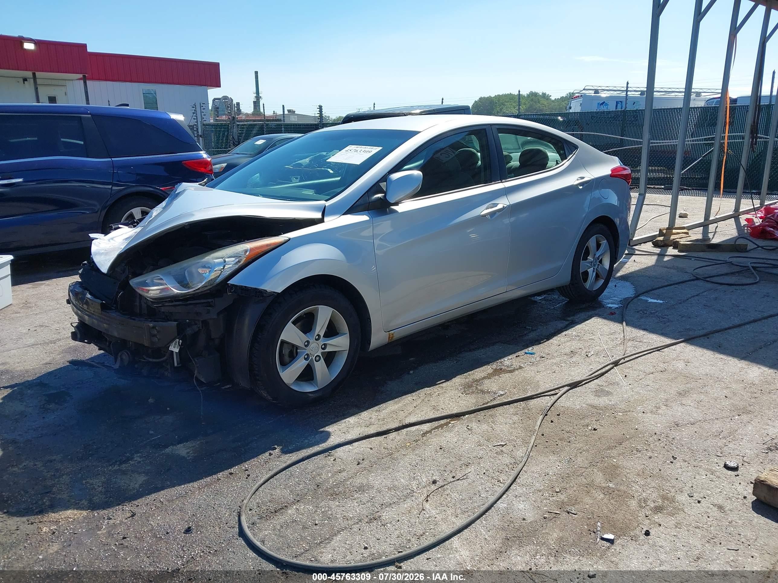 2013 Hyundai Elantra Gls Silver vin: 5NPDH4AE7DH162244