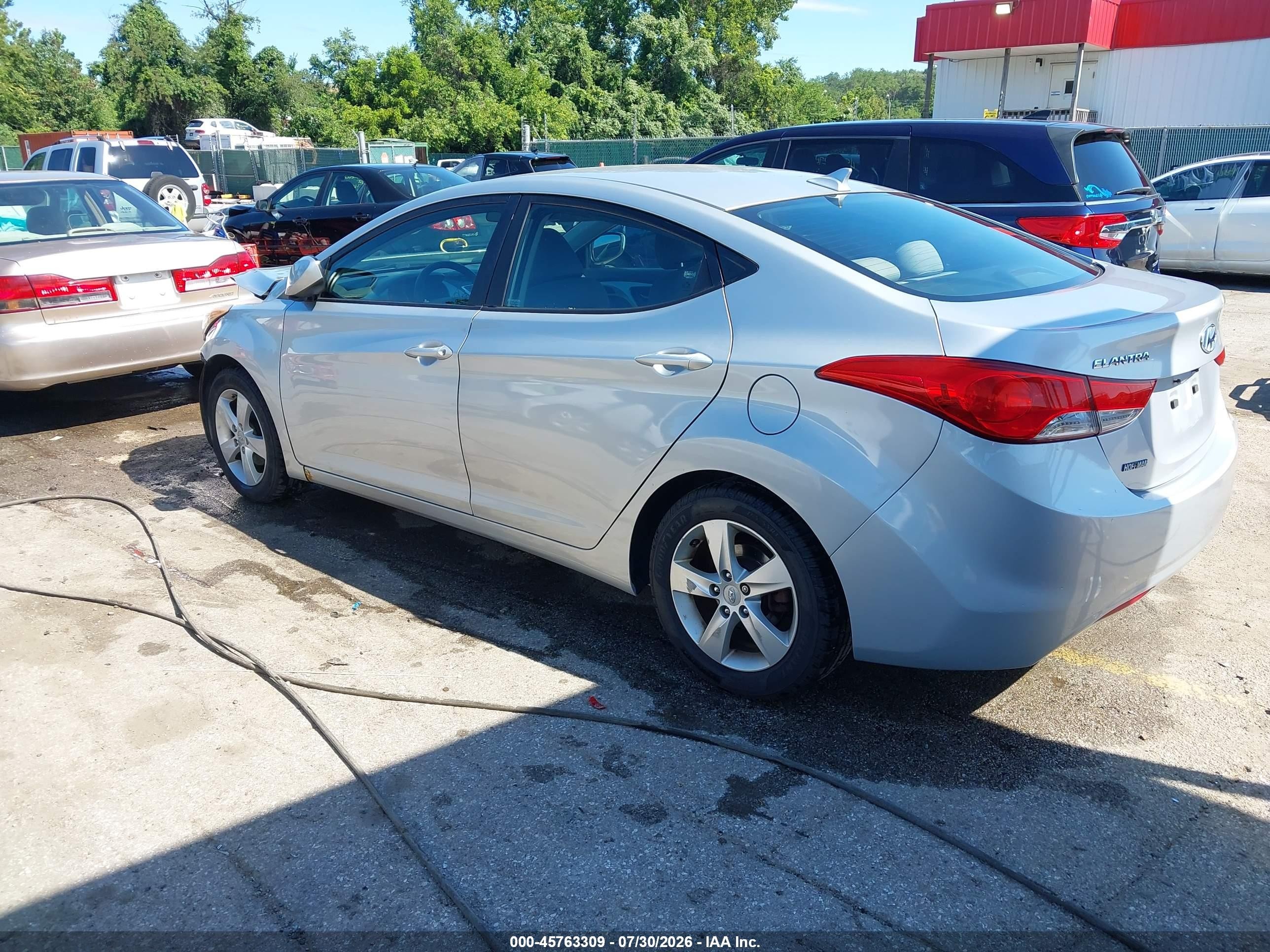 2013 Hyundai Elantra Gls Silver vin: 5NPDH4AE7DH162244