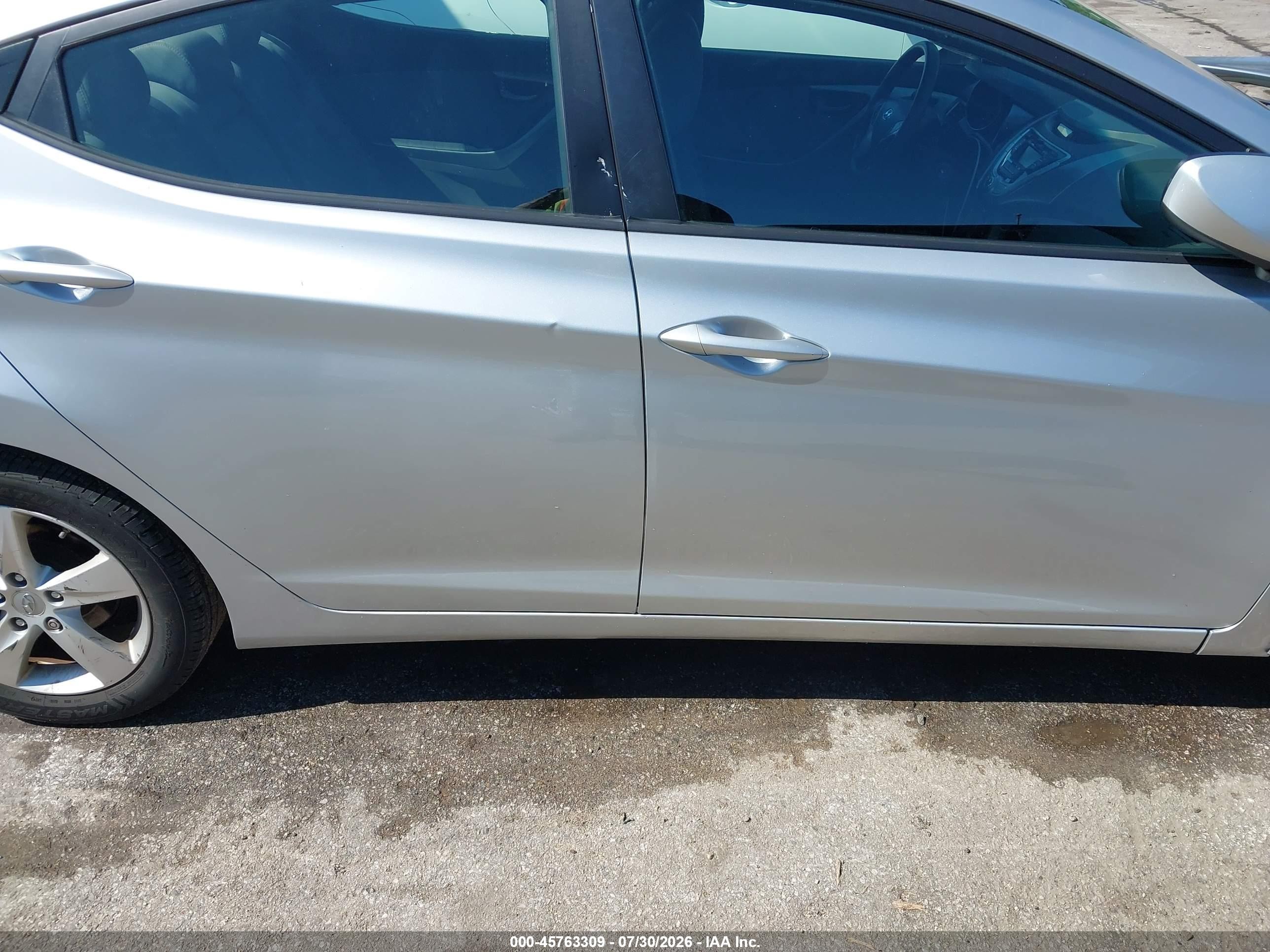 2013 Hyundai Elantra Gls Silver vin: 5NPDH4AE7DH162244