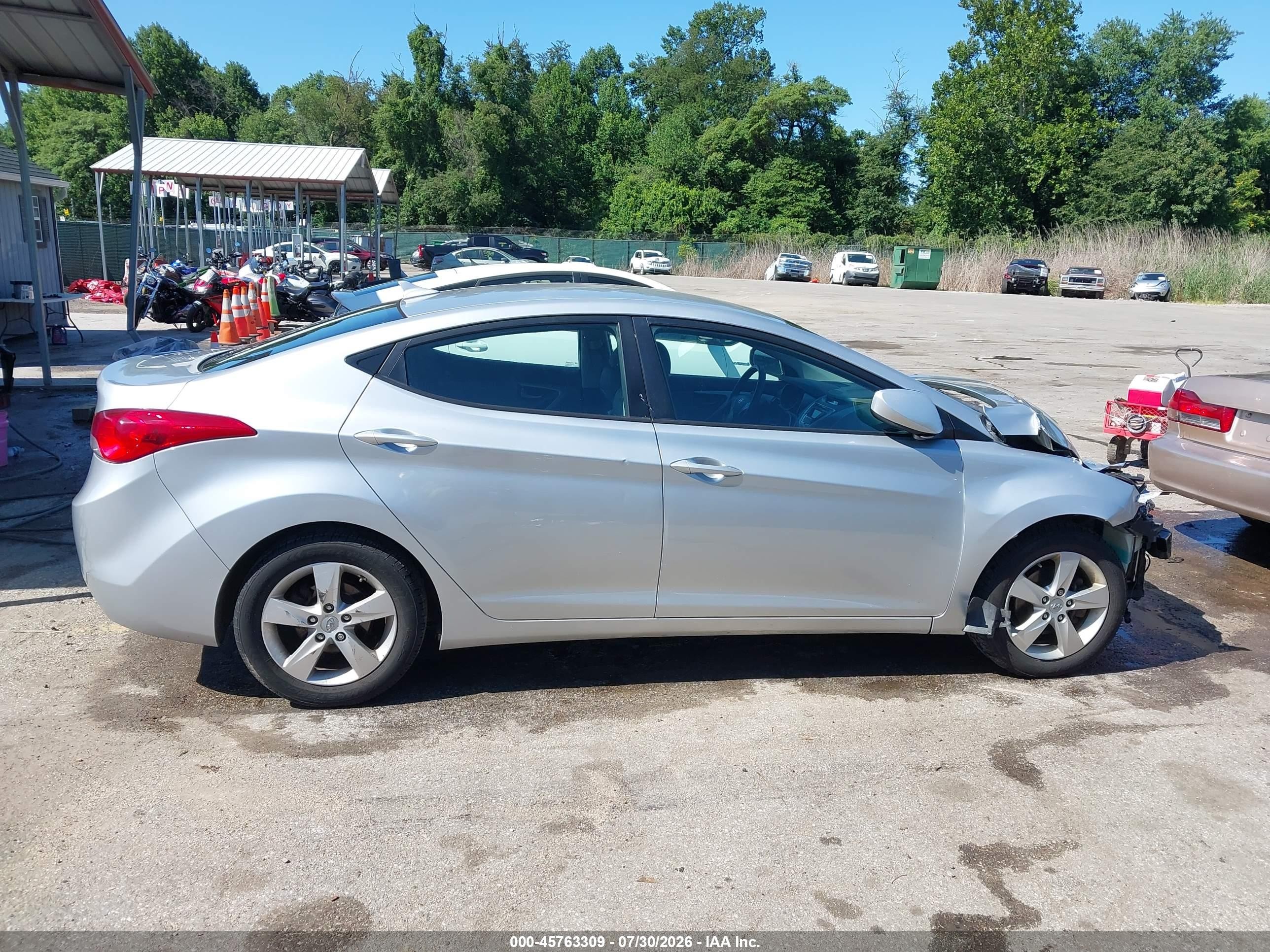 2013 Hyundai Elantra Gls Silver vin: 5NPDH4AE7DH162244