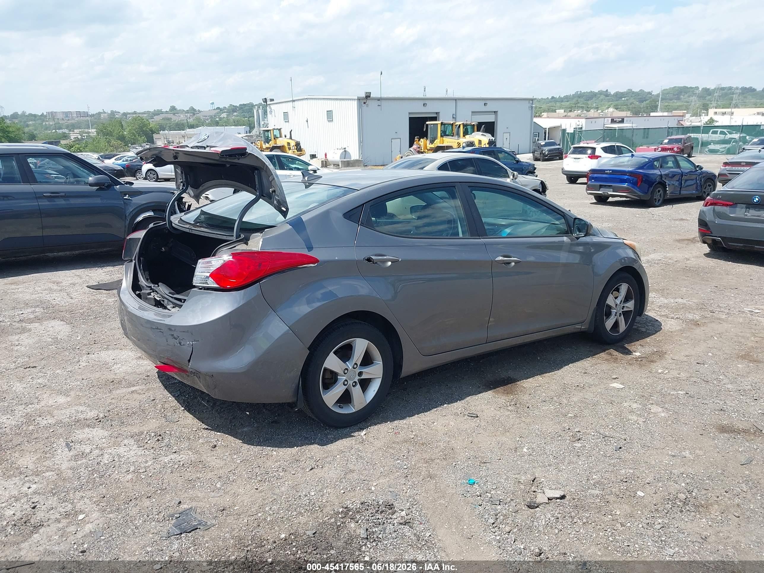 2013 Hyundai Elantra Gls Серый vin: 5NPDH4AE7DH167055