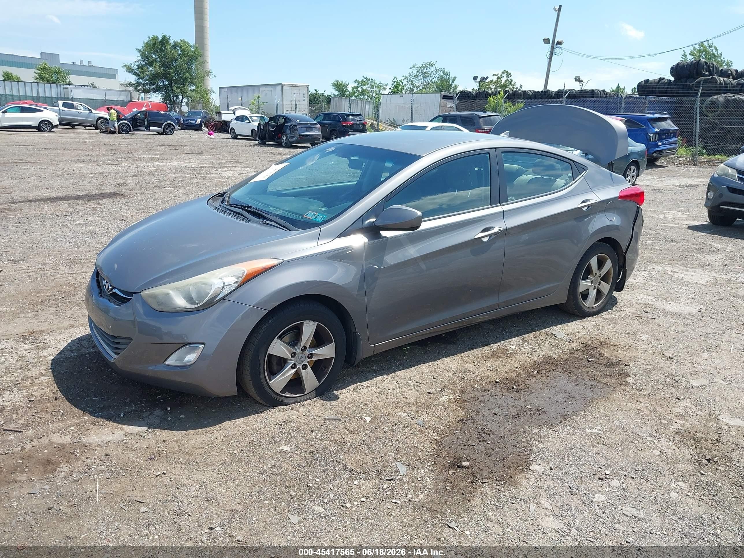 2013 Hyundai Elantra Gls Серый vin: 5NPDH4AE7DH167055