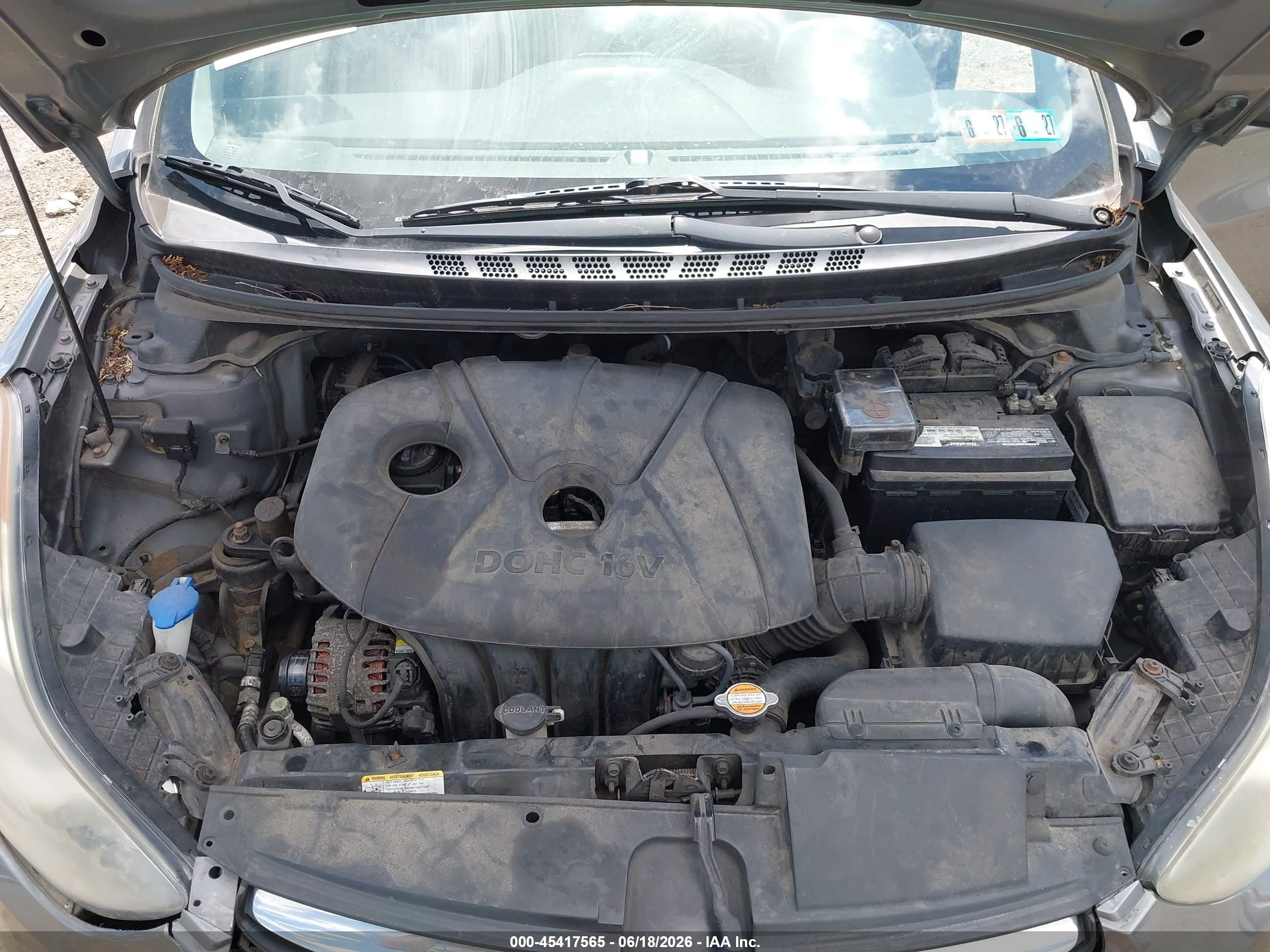 2013 Hyundai Elantra Gls Серый vin: 5NPDH4AE7DH167055