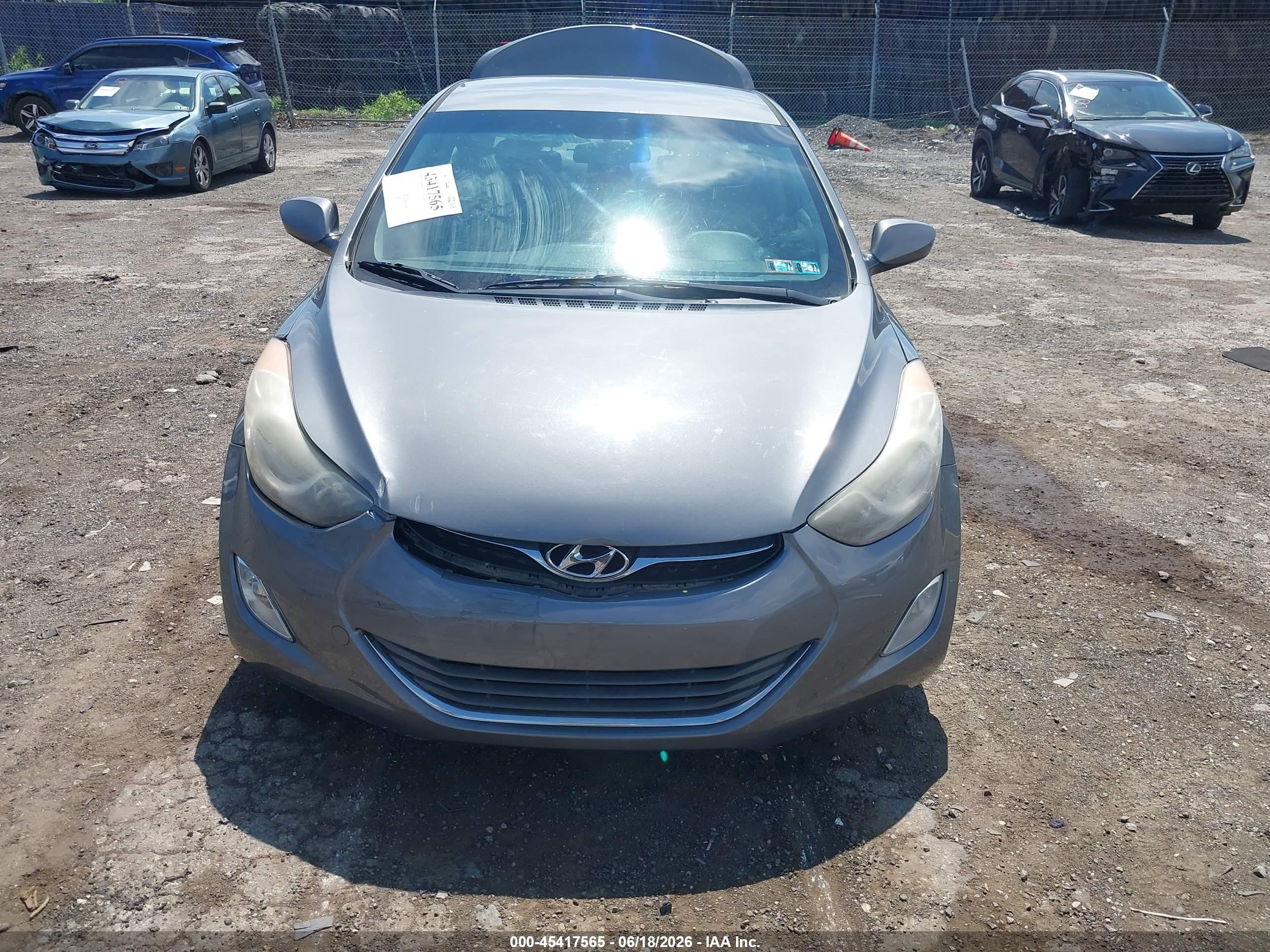 2013 Hyundai Elantra Gls Серый vin: 5NPDH4AE7DH167055