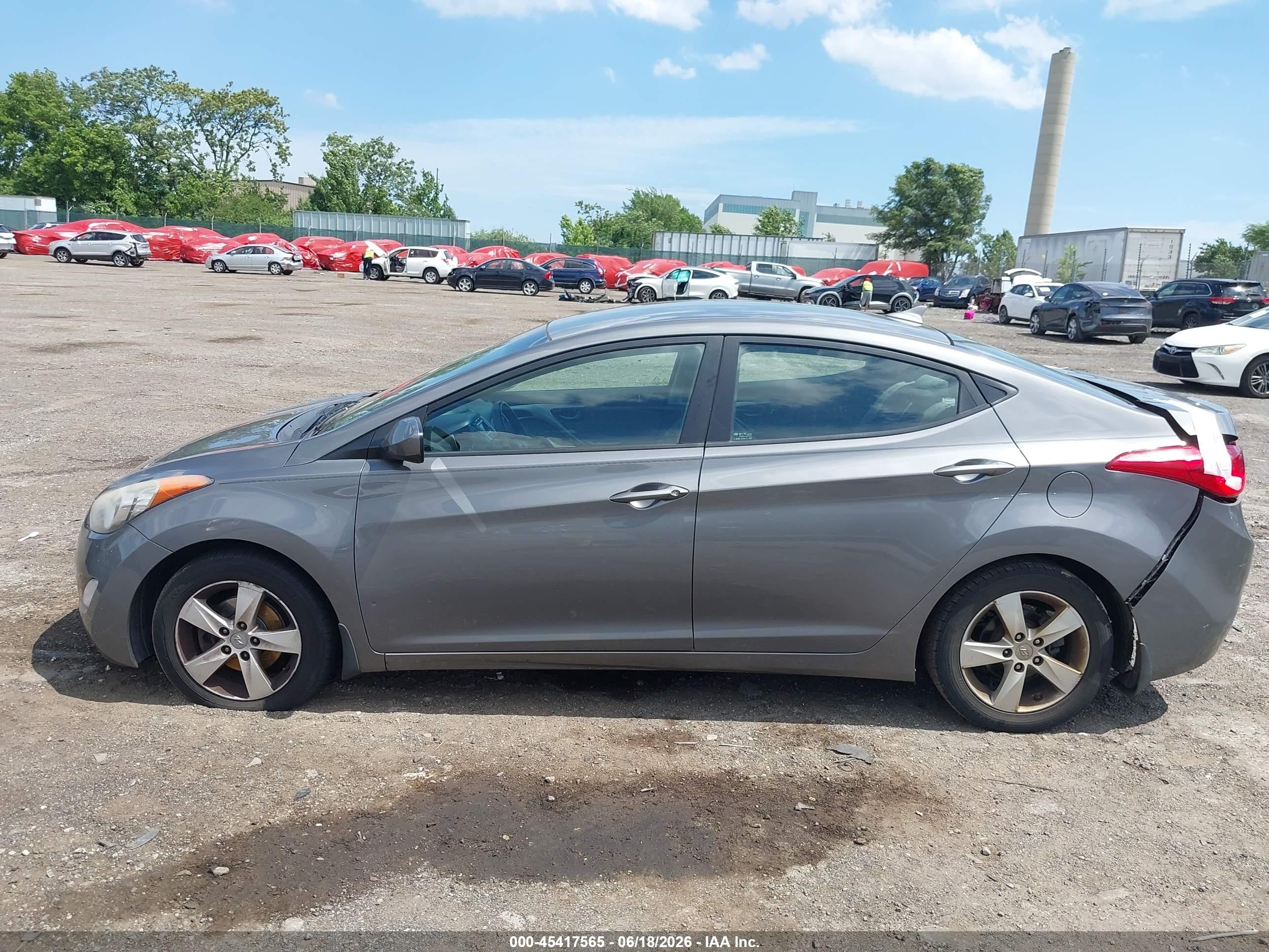 2013 Hyundai Elantra Gls Серый vin: 5NPDH4AE7DH167055