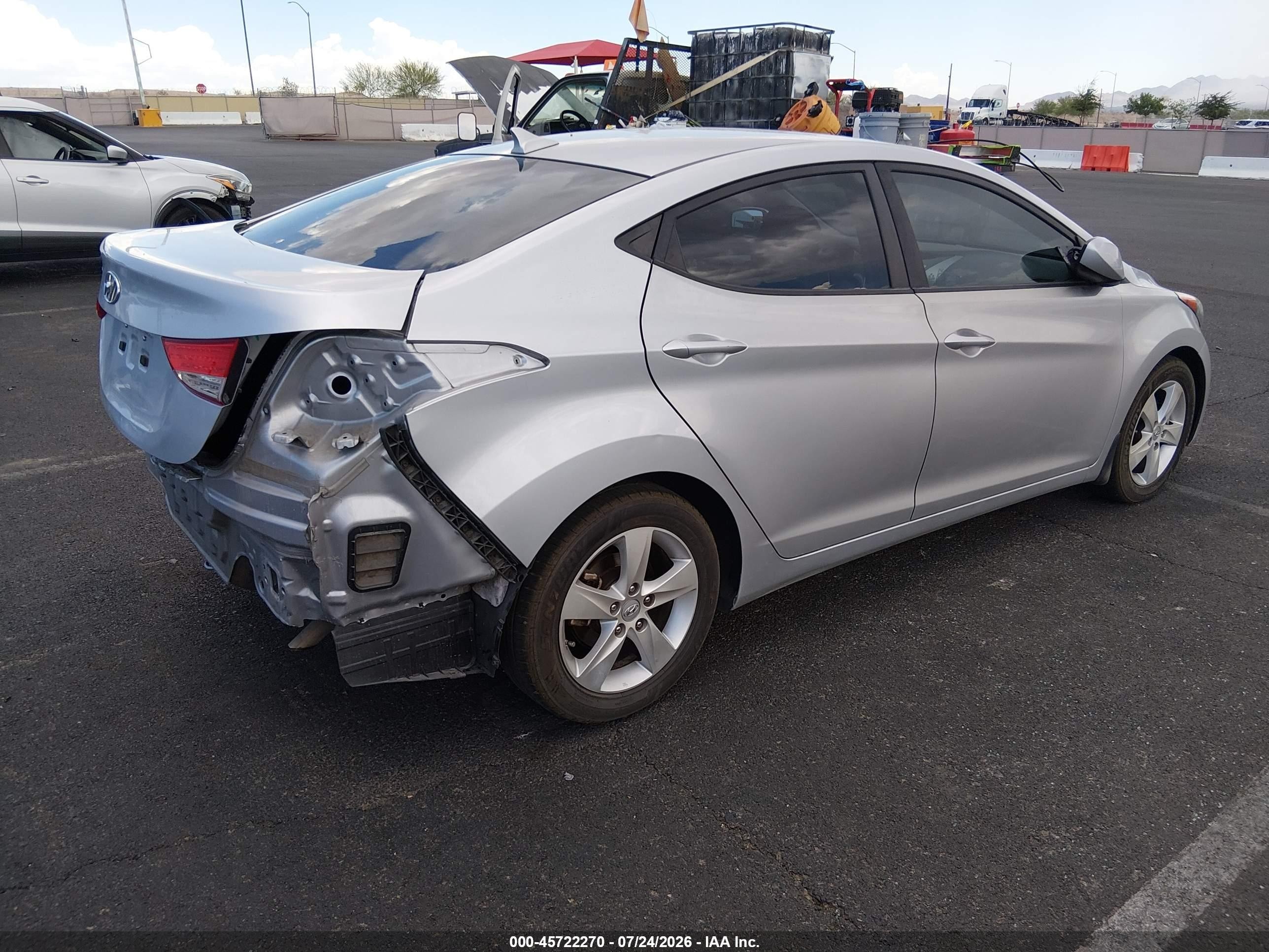 2013 Hyundai Elantra Gls Gray vin: 5NPDH4AE7DH171140