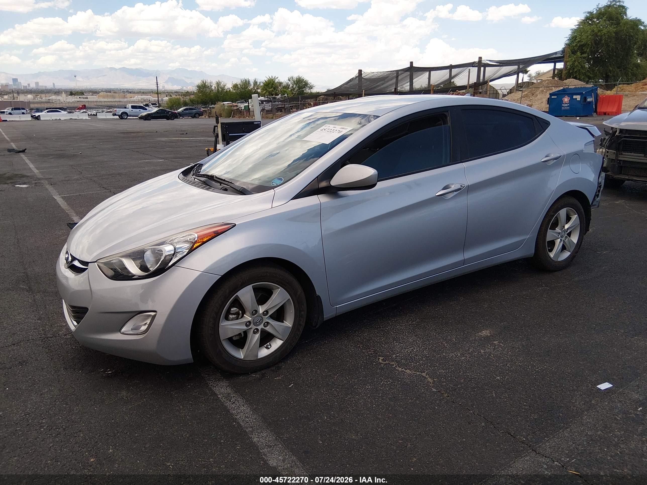 2013 Hyundai Elantra Gls Gray vin: 5NPDH4AE7DH171140