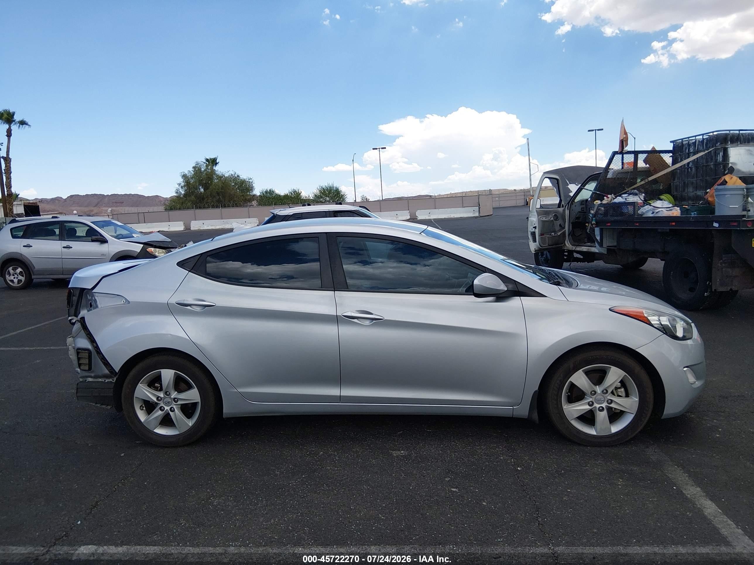 2013 Hyundai Elantra Gls Gray vin: 5NPDH4AE7DH171140