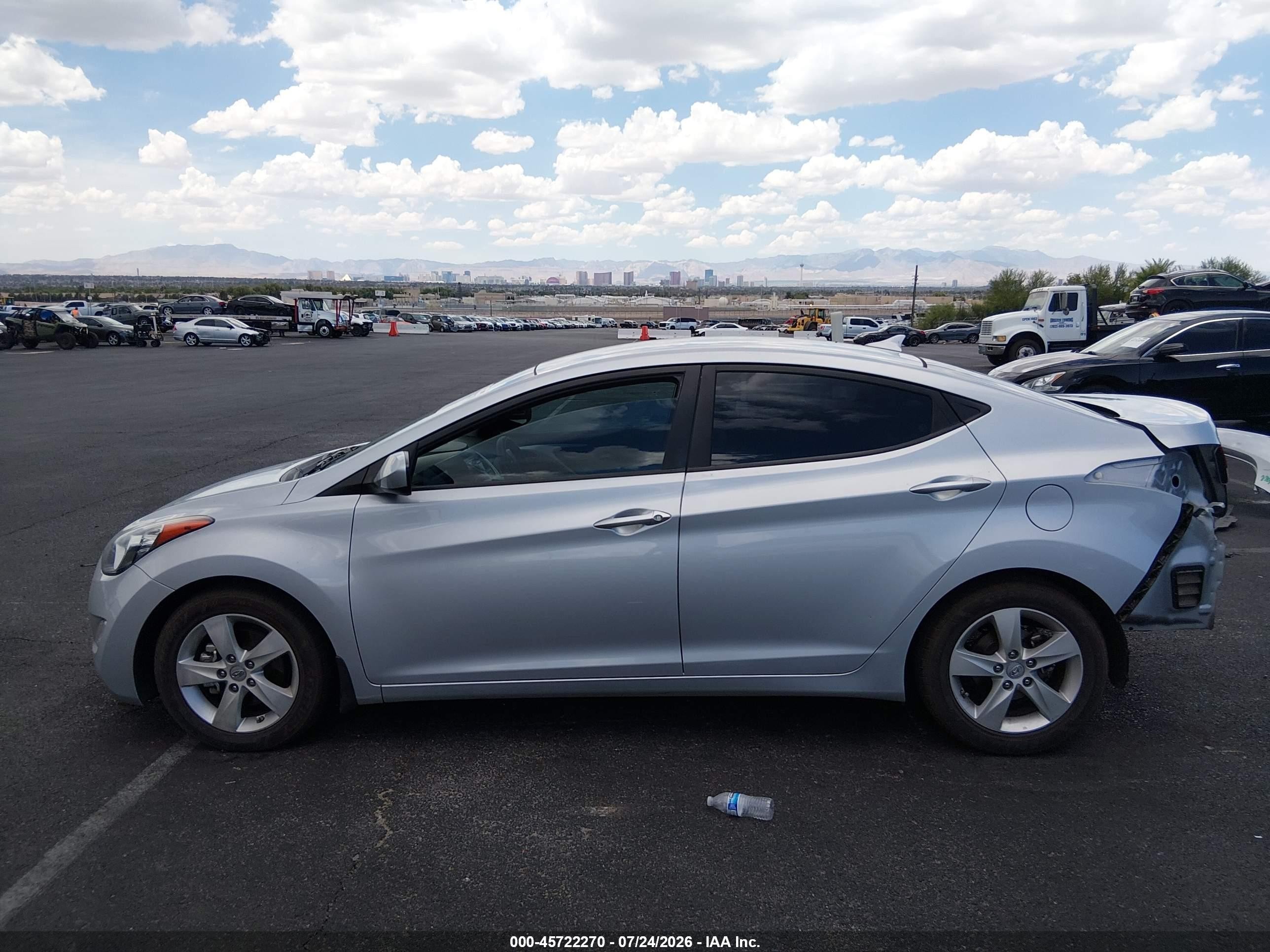 2013 Hyundai Elantra Gls Gray vin: 5NPDH4AE7DH171140