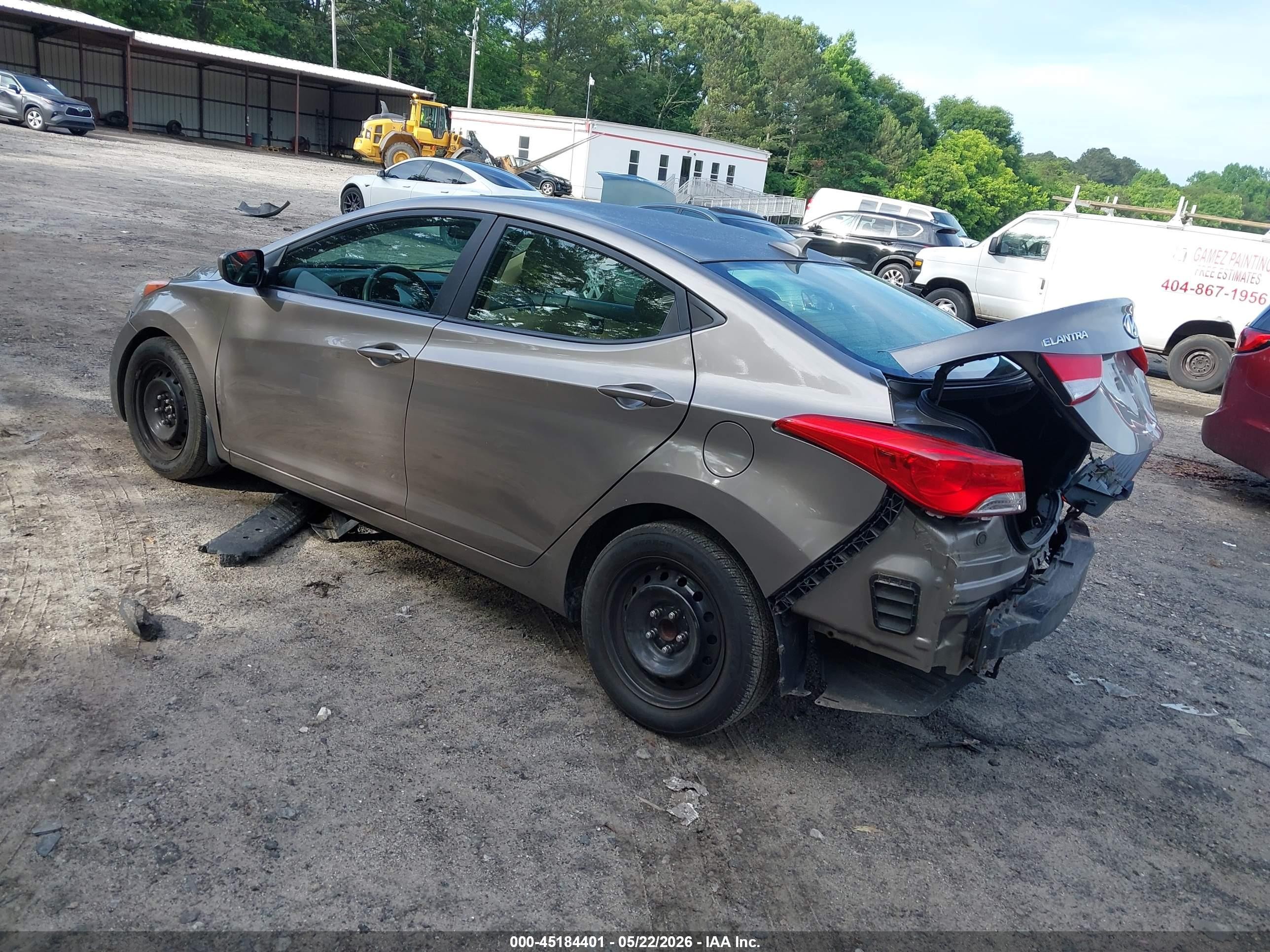 2013 Hyundai Elantra Gls Gray vin: 5NPDH4AE7DH180145