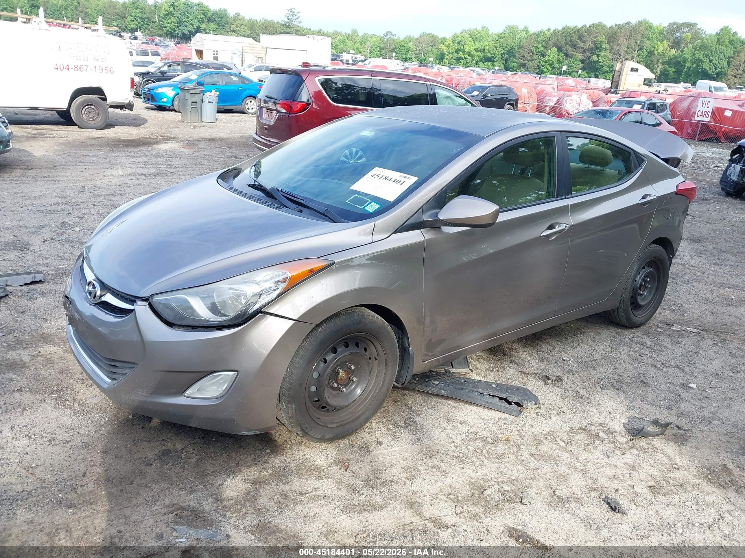 2013 Hyundai Elantra Gls Gray vin: 5NPDH4AE7DH180145