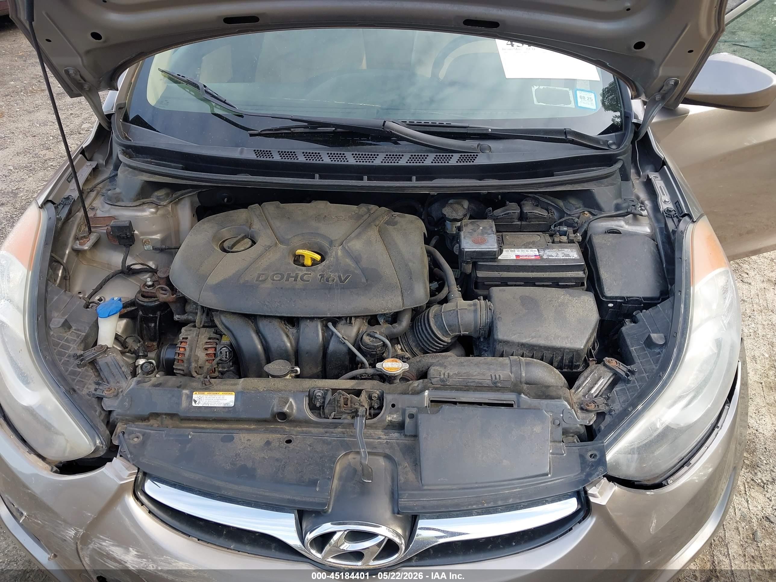2013 Hyundai Elantra Gls Gray vin: 5NPDH4AE7DH180145