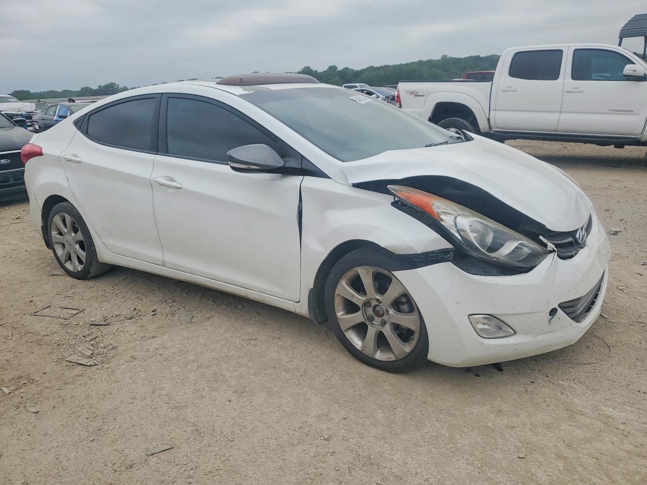 2013 Hyundai Elantra Limited White vin: 5NPDH4AE7DH195258
