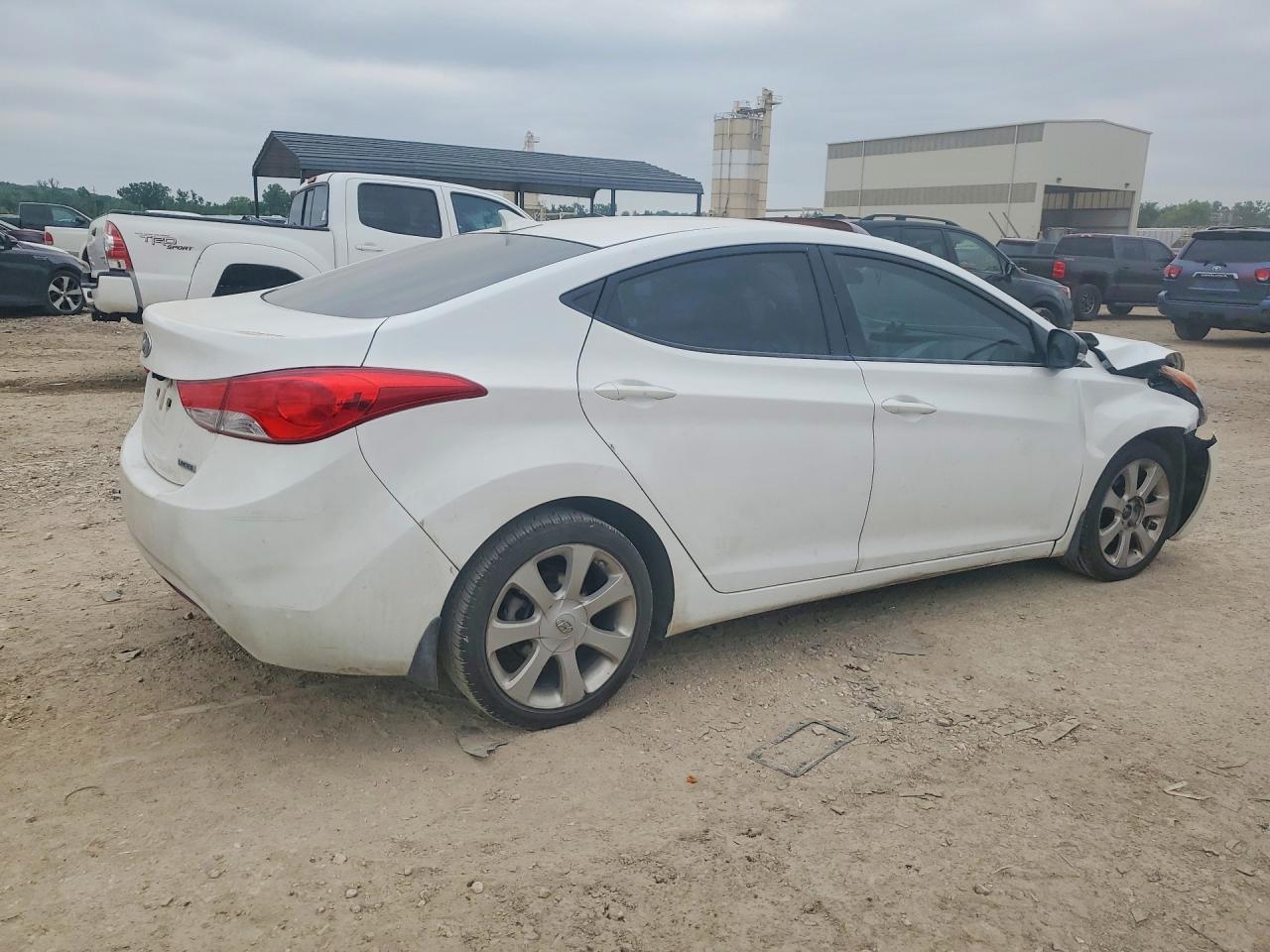 2013 Hyundai Elantra Limited White vin: 5NPDH4AE7DH195258