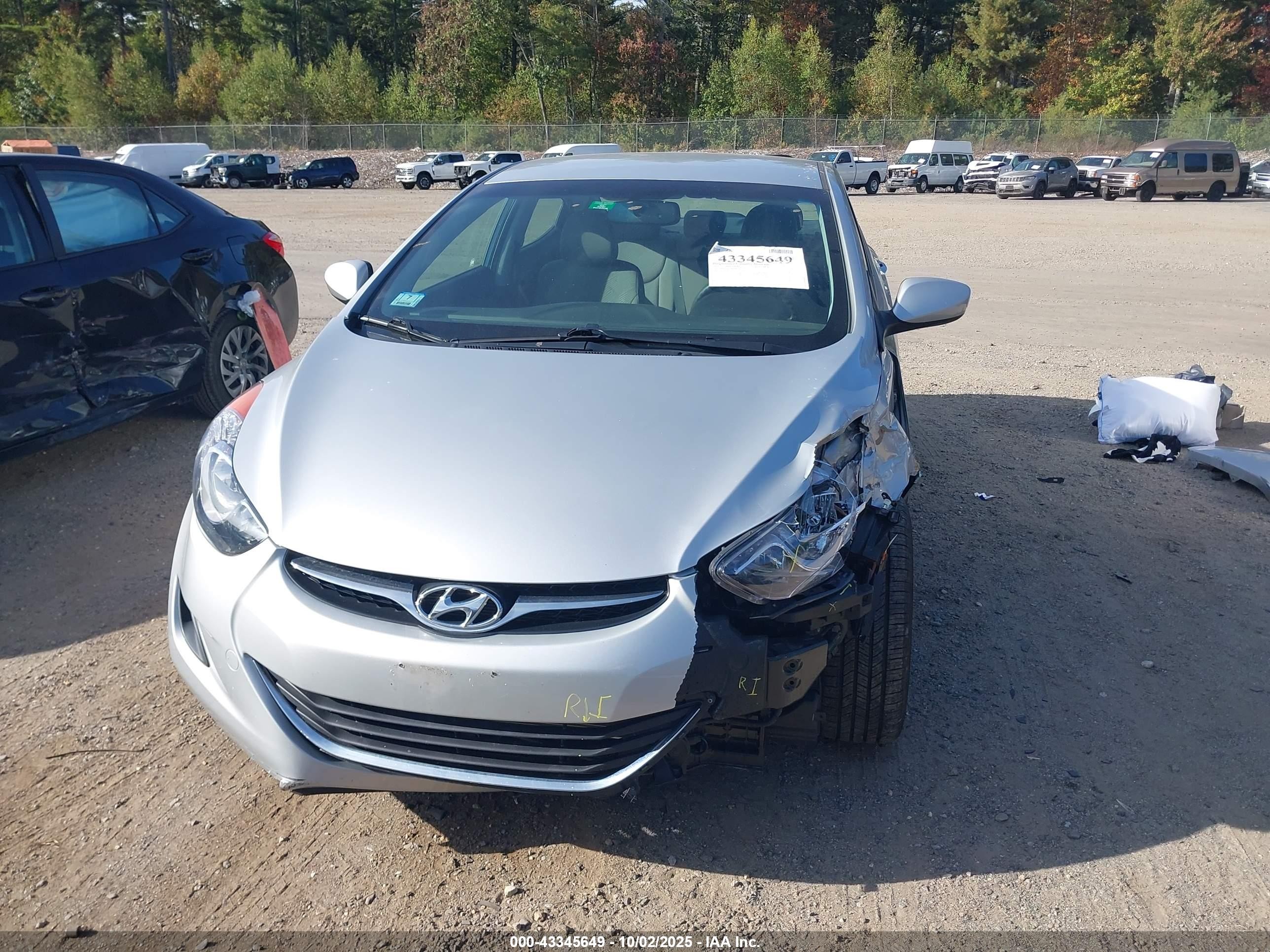 2013 Hyundai Elantra Gls Silver vin: 5NPDH4AE7DH196149