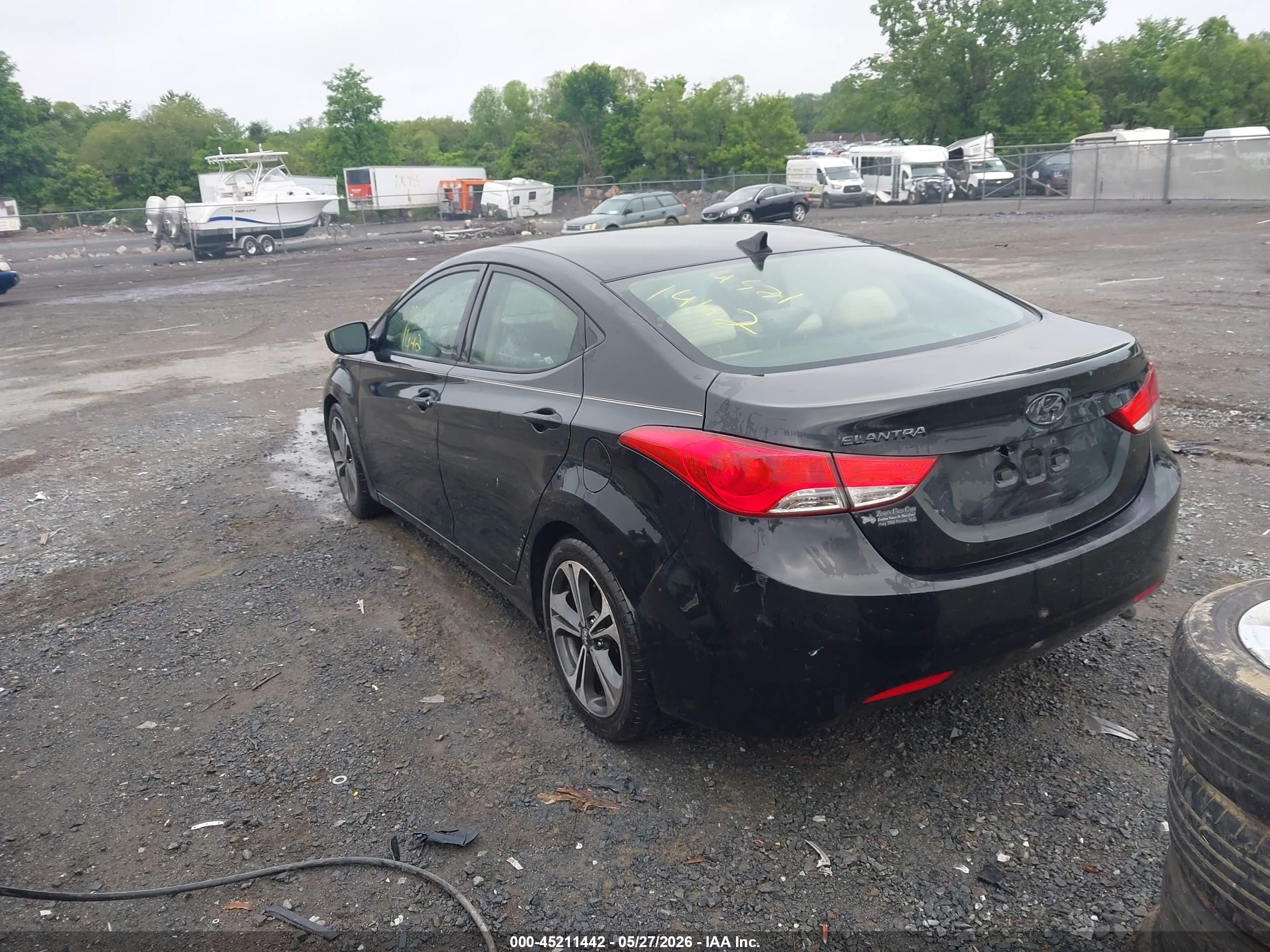 2013 Hyundai Elantra Gls Black vin: 5NPDH4AE7DH200443