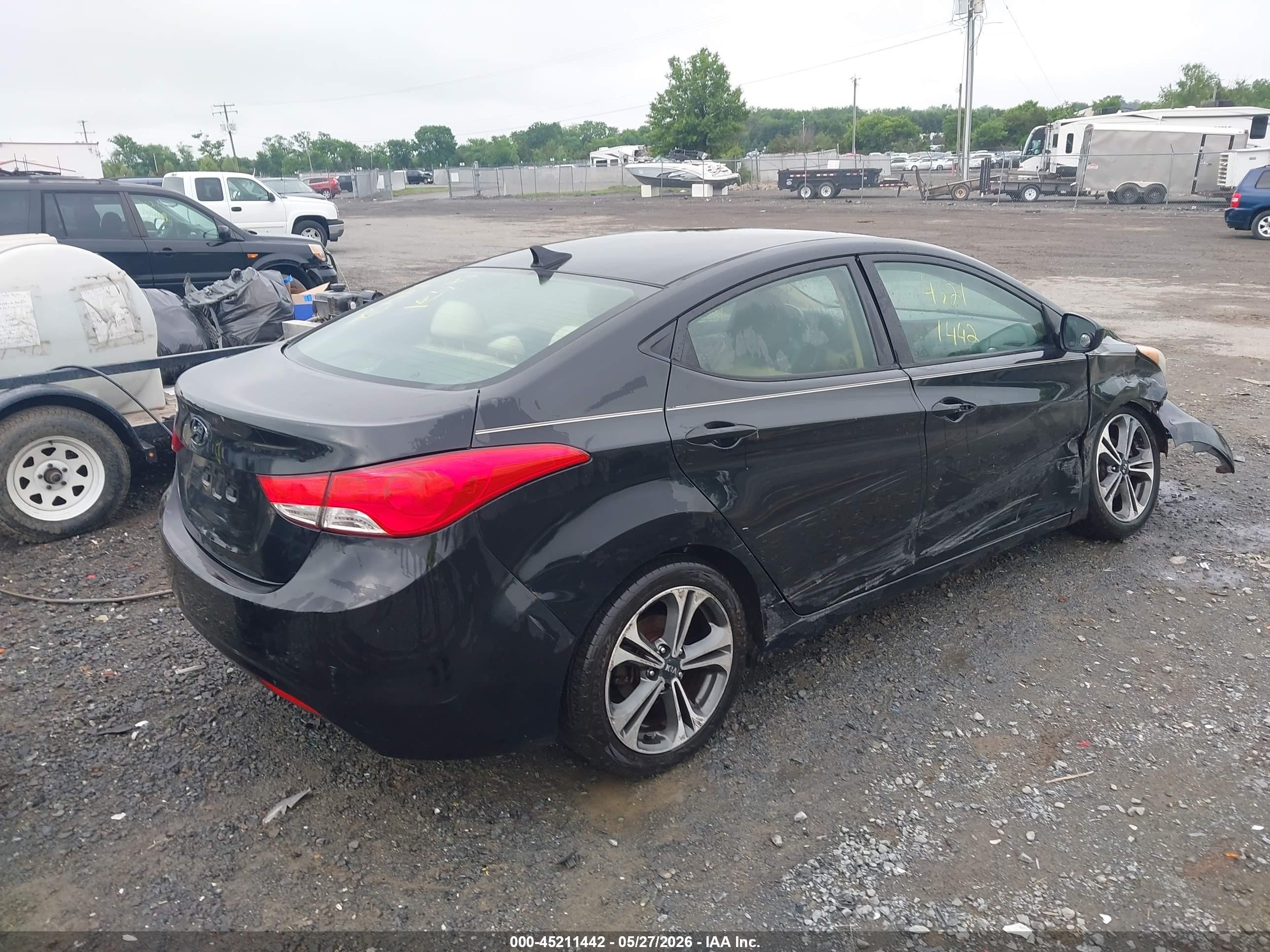 2013 Hyundai Elantra Gls Black vin: 5NPDH4AE7DH200443