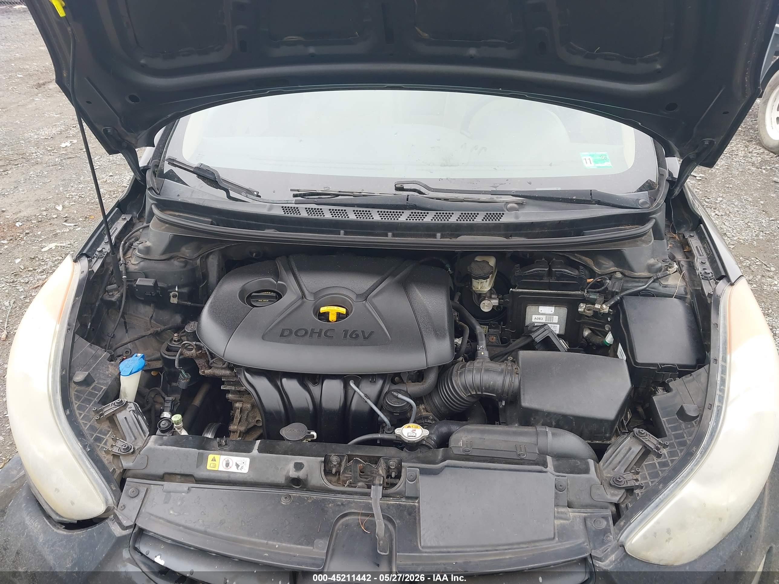 2013 Hyundai Elantra Gls Black vin: 5NPDH4AE7DH200443