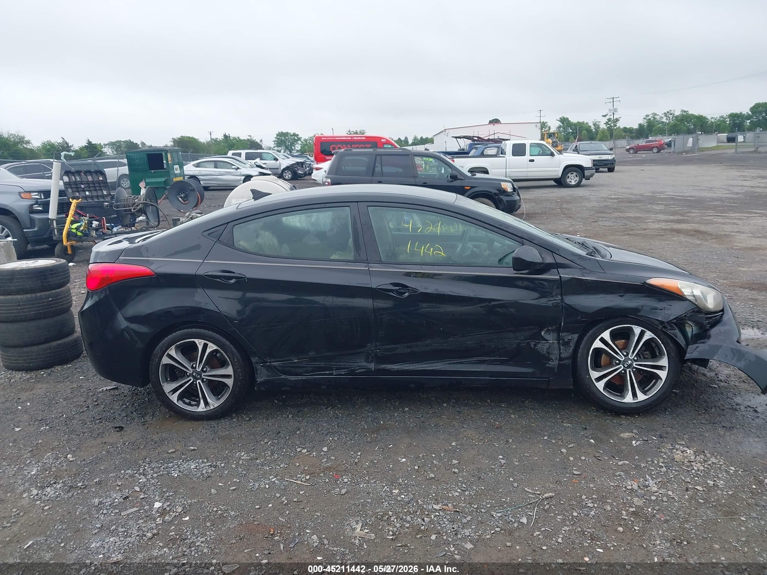 2013 Hyundai Elantra Gls Black vin: 5NPDH4AE7DH200443