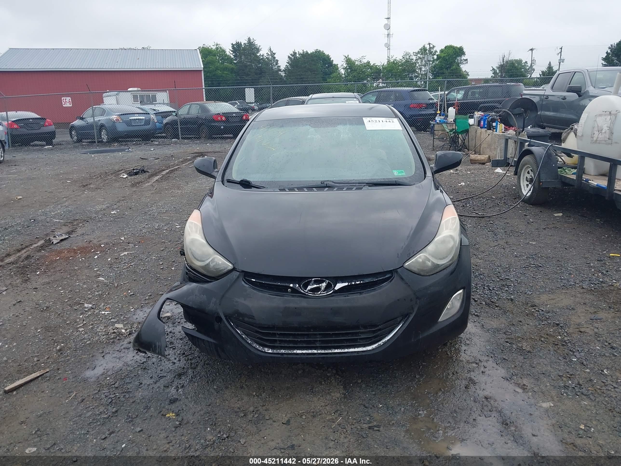 2013 Hyundai Elantra Gls Black vin: 5NPDH4AE7DH200443