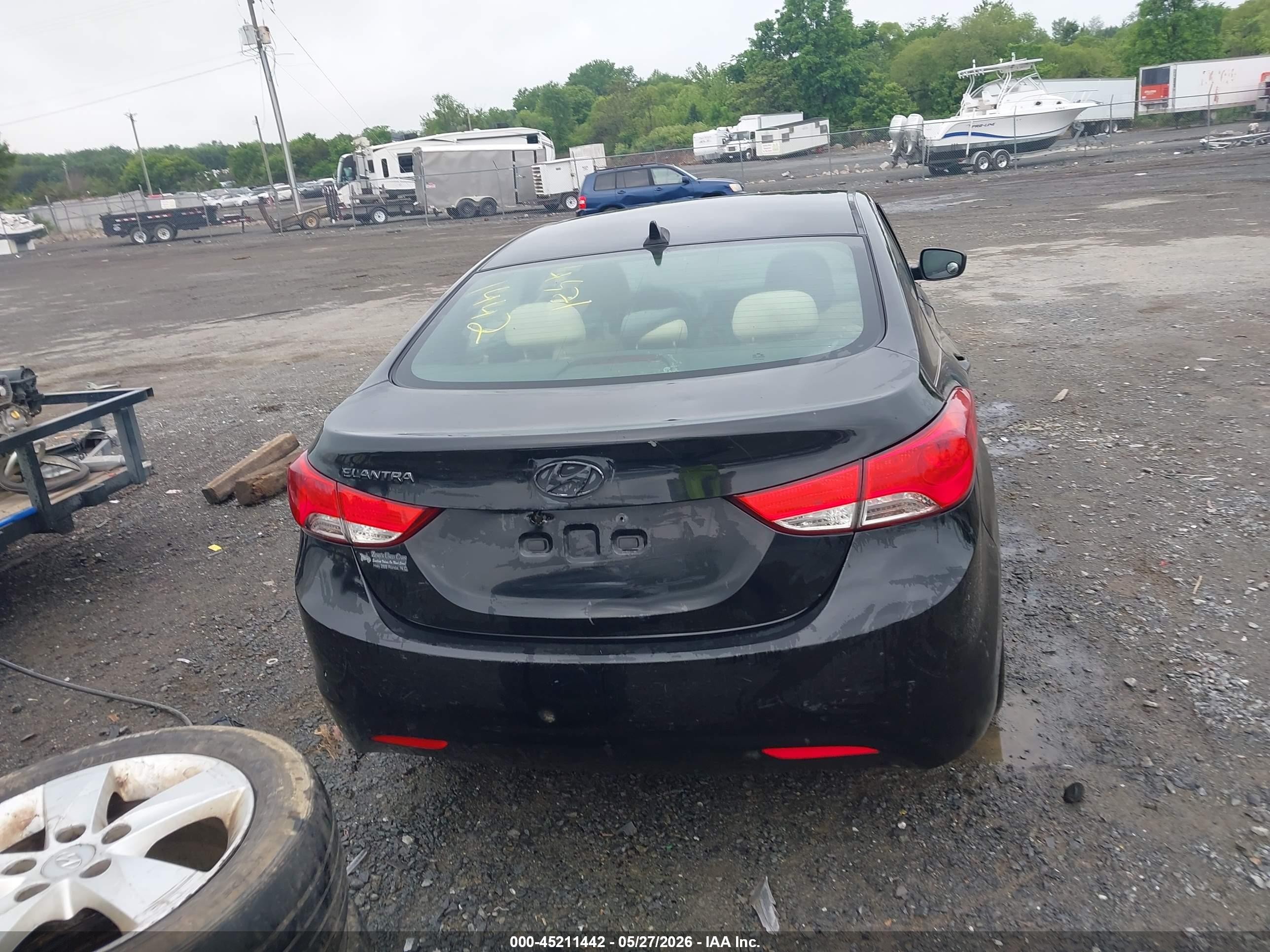 2013 Hyundai Elantra Gls Black vin: 5NPDH4AE7DH200443