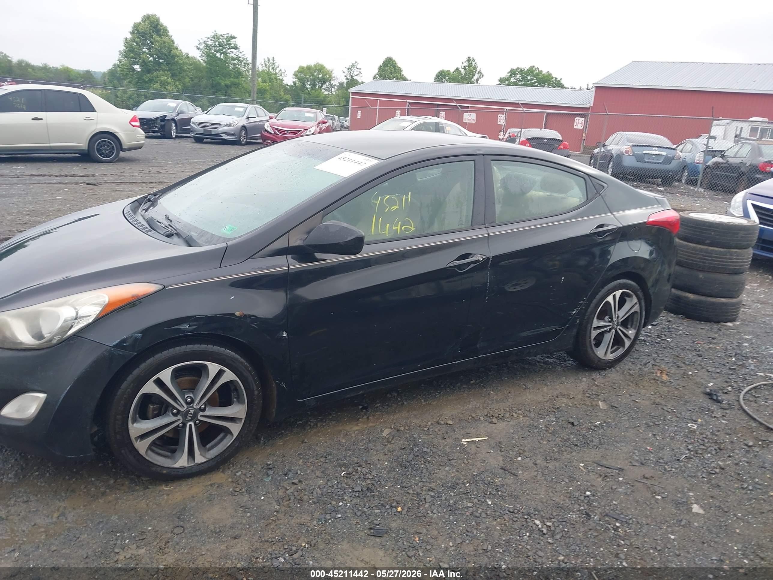 2013 Hyundai Elantra Gls Black vin: 5NPDH4AE7DH200443