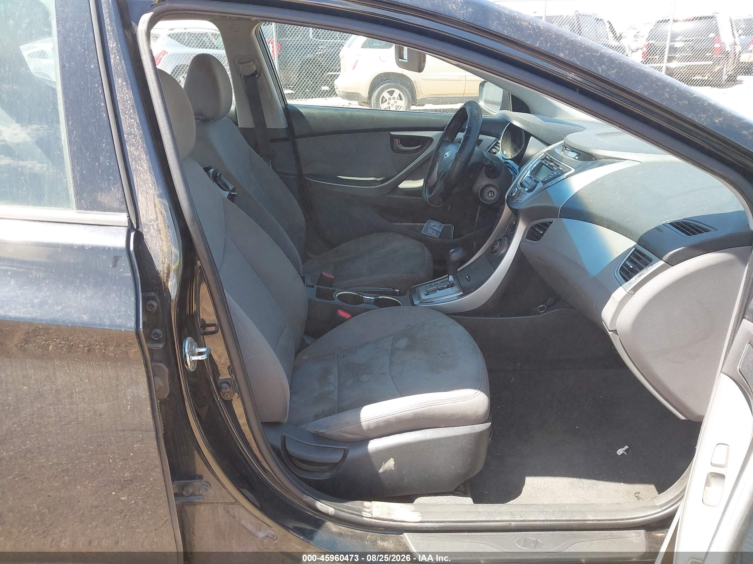 2013 Hyundai Elantra Gls Black vin: 5NPDH4AE7DH200782