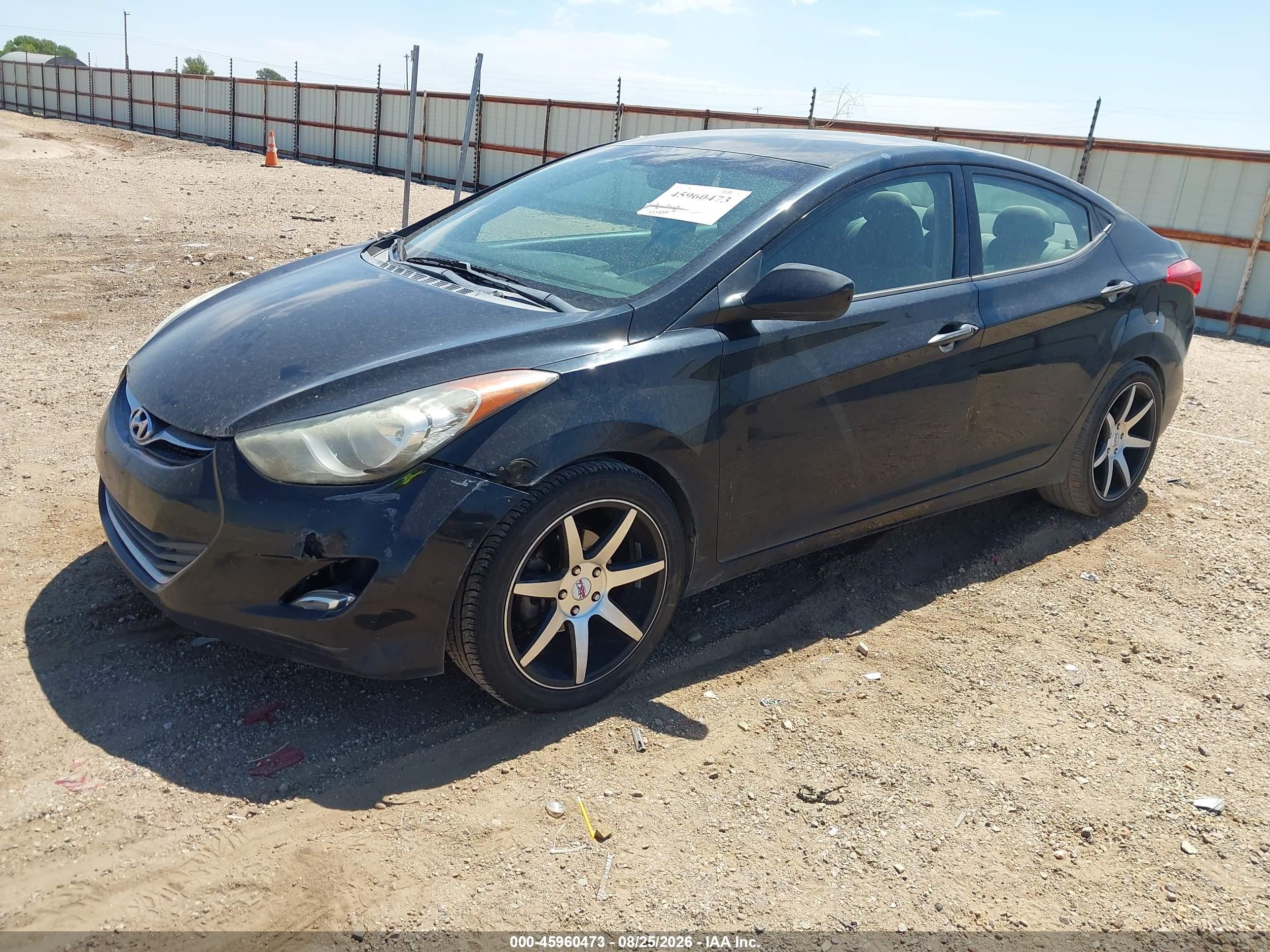 2013 Hyundai Elantra Gls Black vin: 5NPDH4AE7DH200782