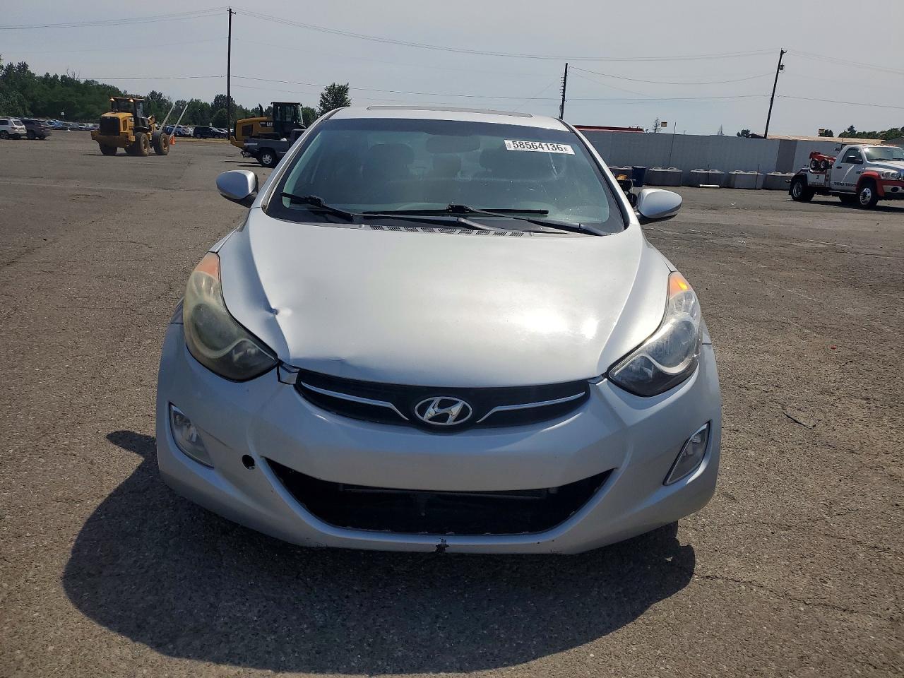 2013 Hyundai Elantra Limited Silver vin: 5NPDH4AE7DH206808