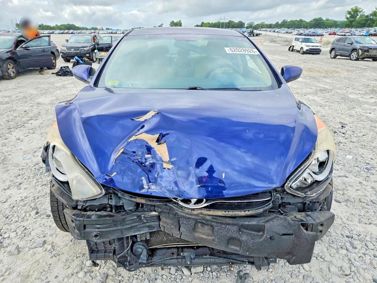2013 Hyundai Elantra Gls Blue vin: 5NPDH4AE7DH215282