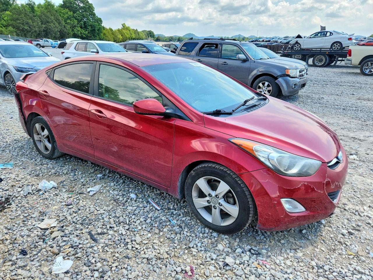 2013 Hyundai Elantra Gls Red vin: 5NPDH4AE7DH224984