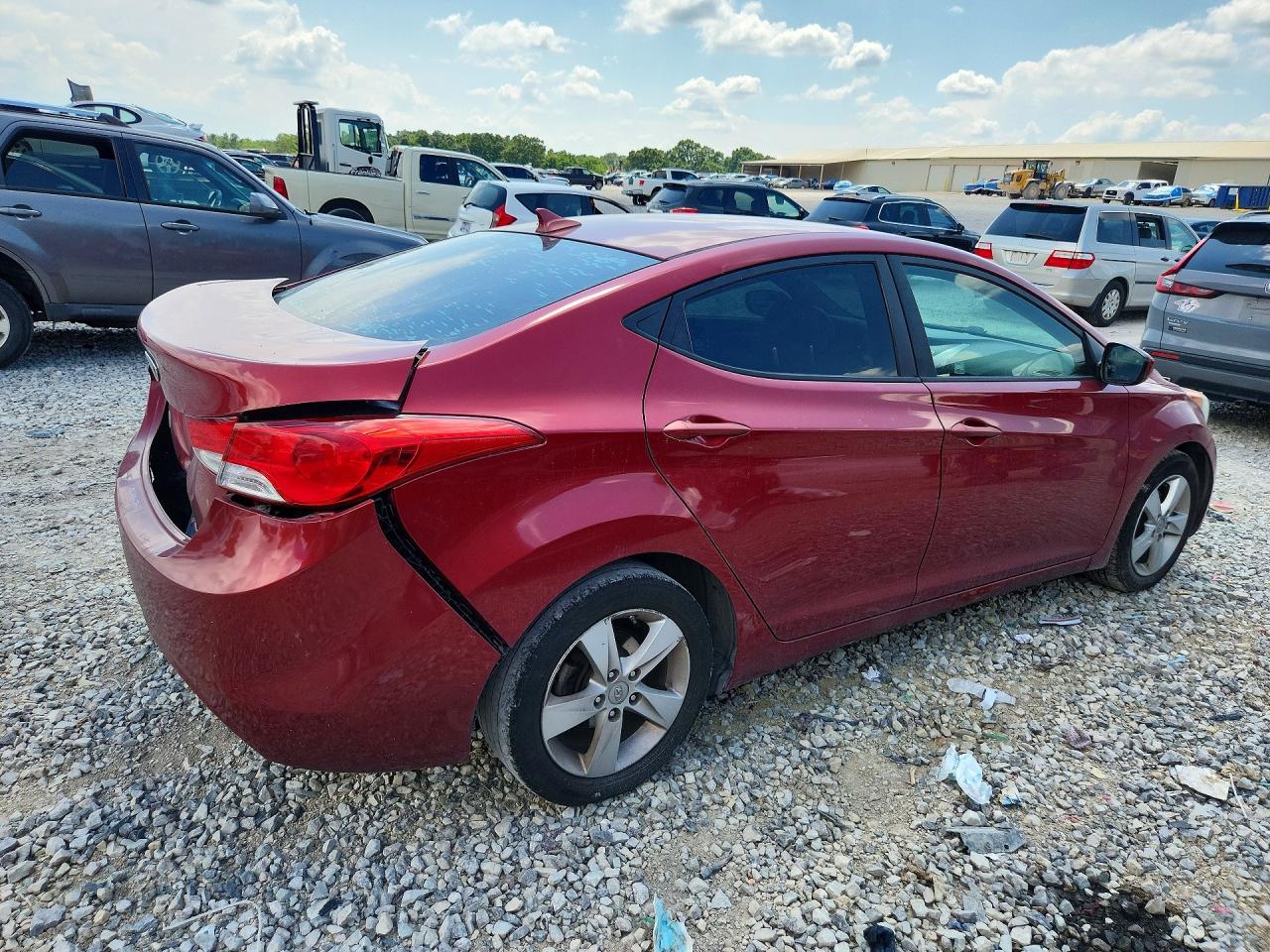 2013 Hyundai Elantra Gls Red vin: 5NPDH4AE7DH224984