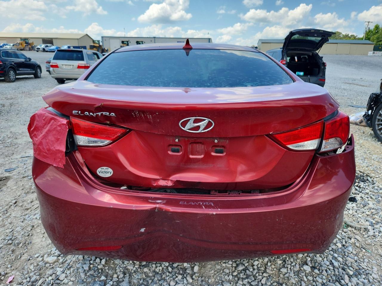 2013 Hyundai Elantra Gls Red vin: 5NPDH4AE7DH224984