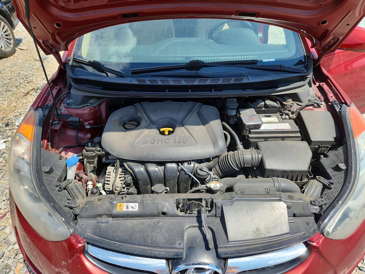 2013 Hyundai Elantra Gls Red vin: 5NPDH4AE7DH224984