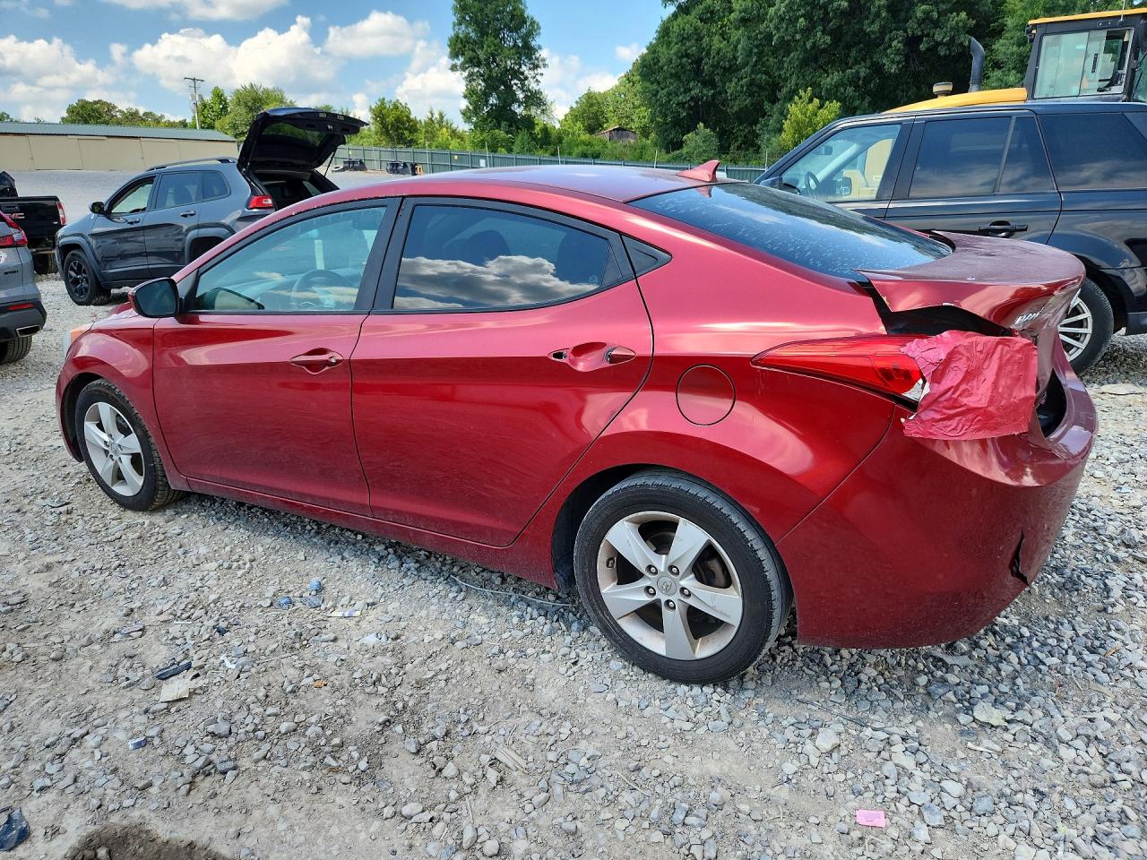 2013 Hyundai Elantra Gls Red vin: 5NPDH4AE7DH224984