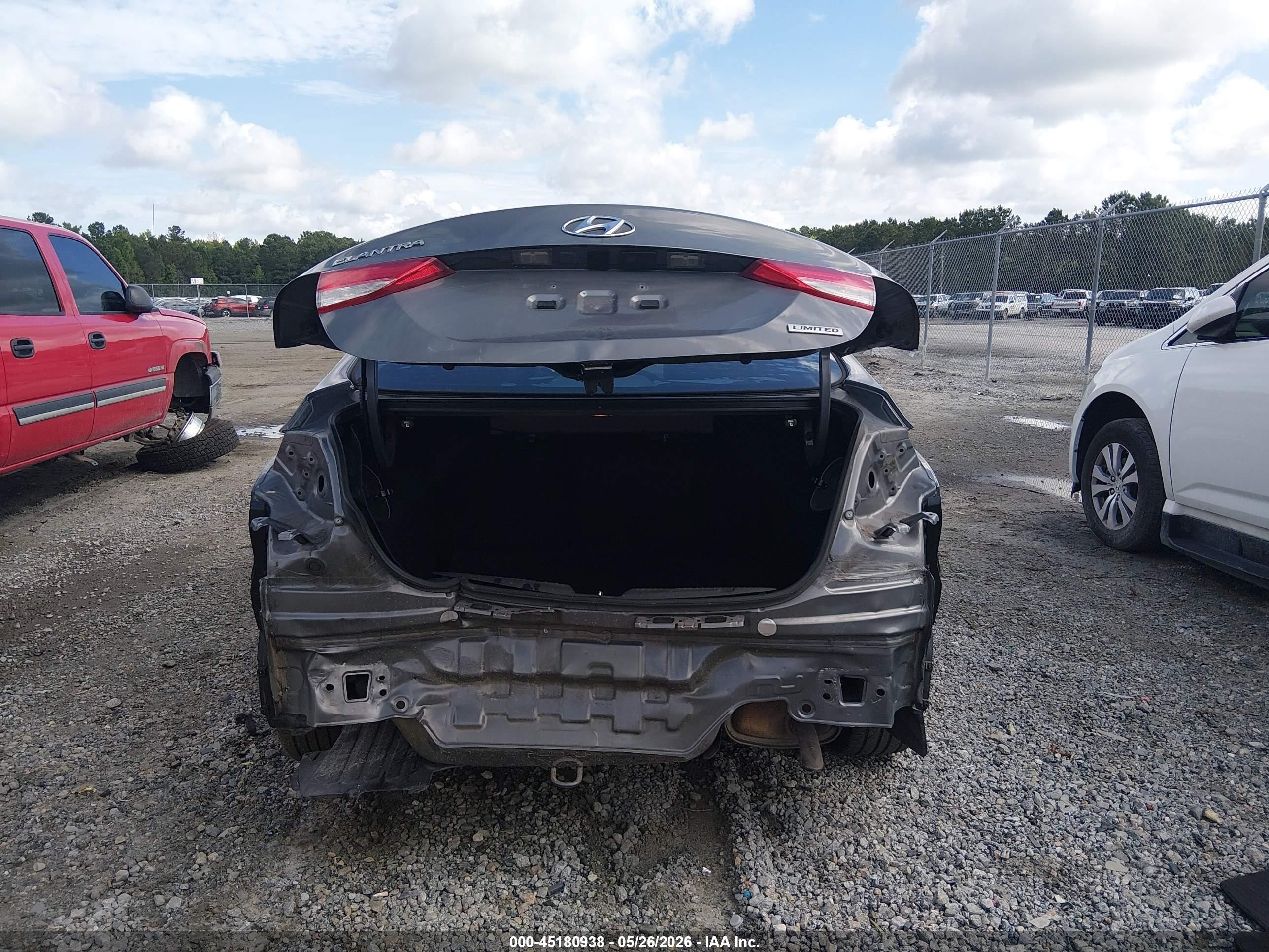 2013 Hyundai Elantra Limited Gray vin: 5NPDH4AE7DH235371