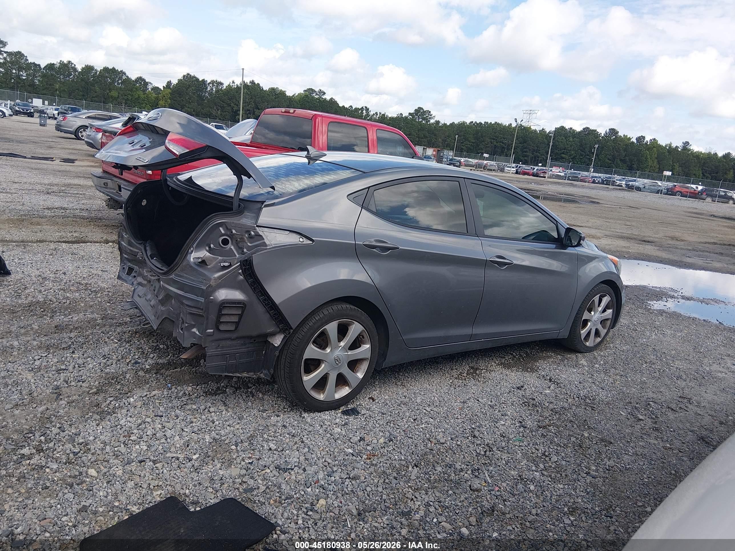 2013 Hyundai Elantra Limited Gray vin: 5NPDH4AE7DH235371