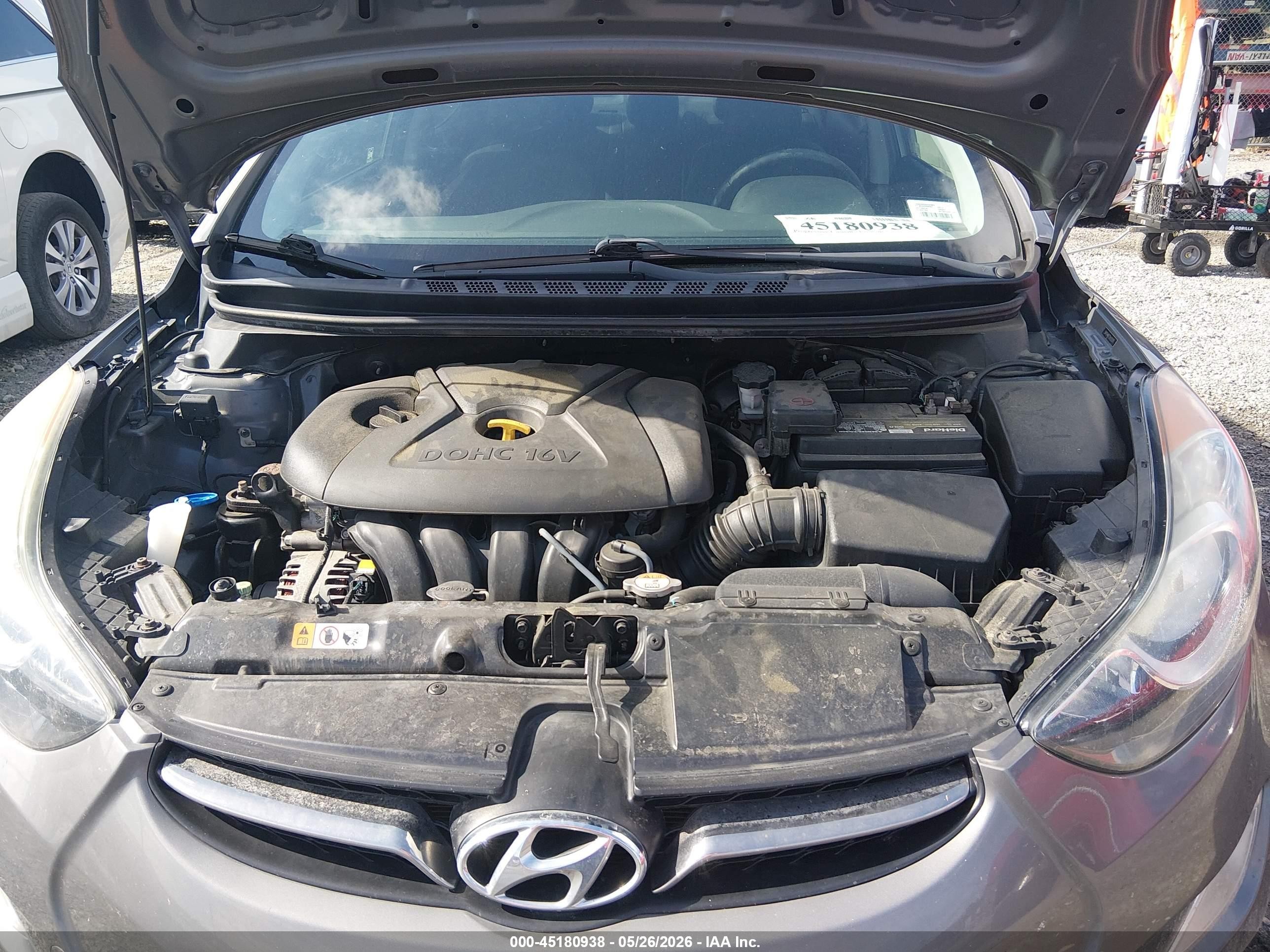 2013 Hyundai Elantra Limited Gray vin: 5NPDH4AE7DH235371