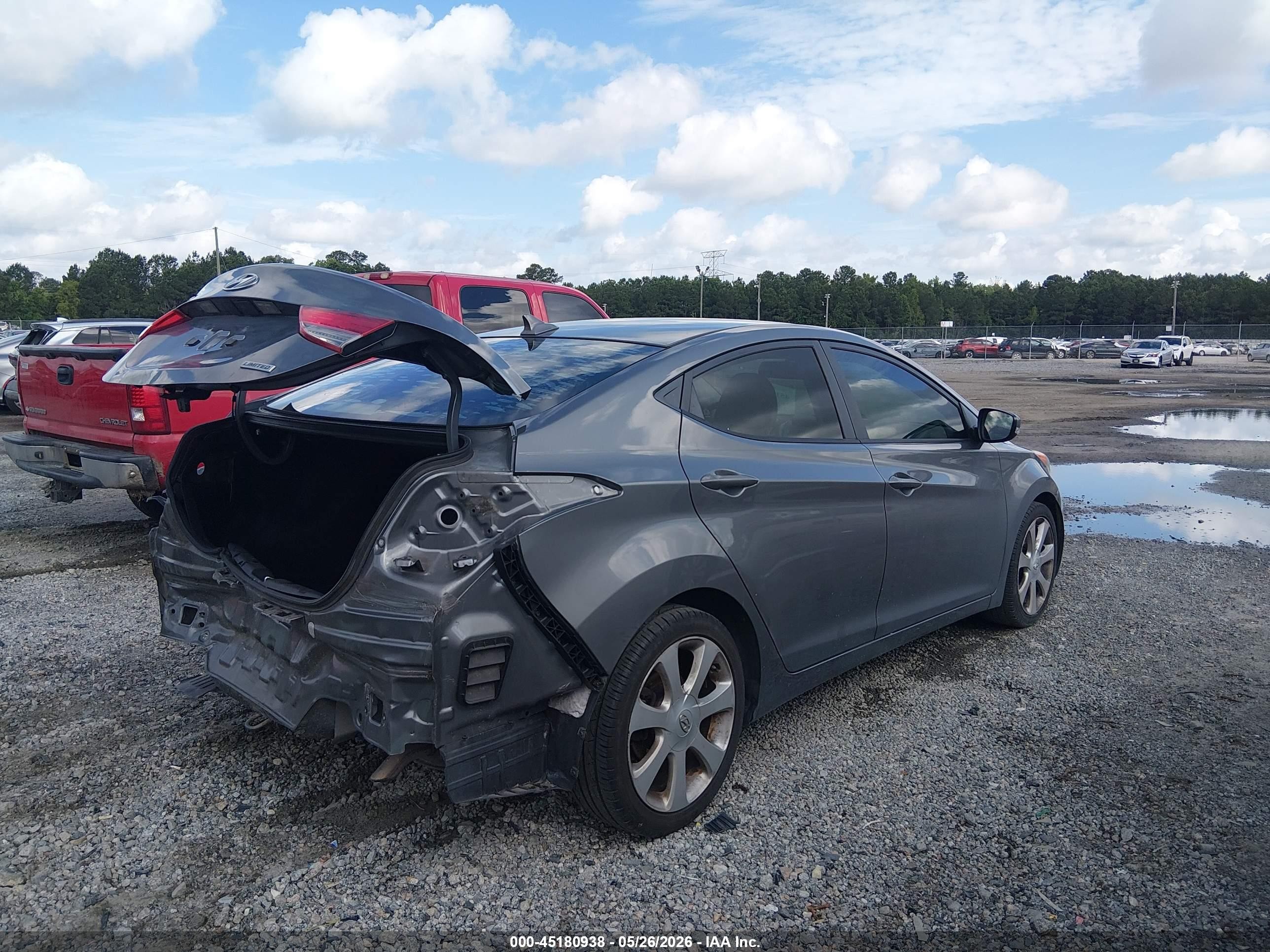 2013 Hyundai Elantra Limited Gray vin: 5NPDH4AE7DH235371
