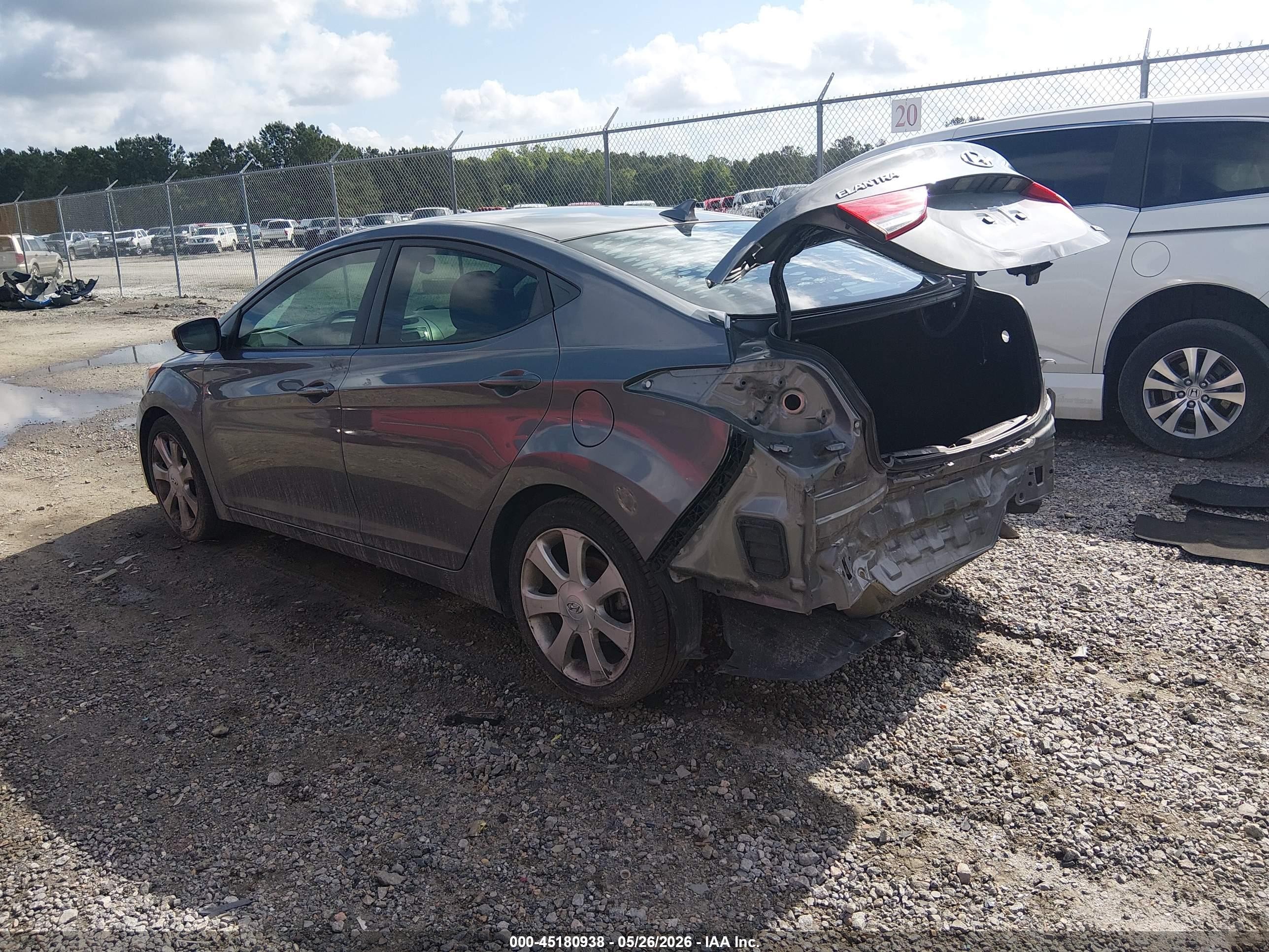 2013 Hyundai Elantra Limited Gray vin: 5NPDH4AE7DH235371