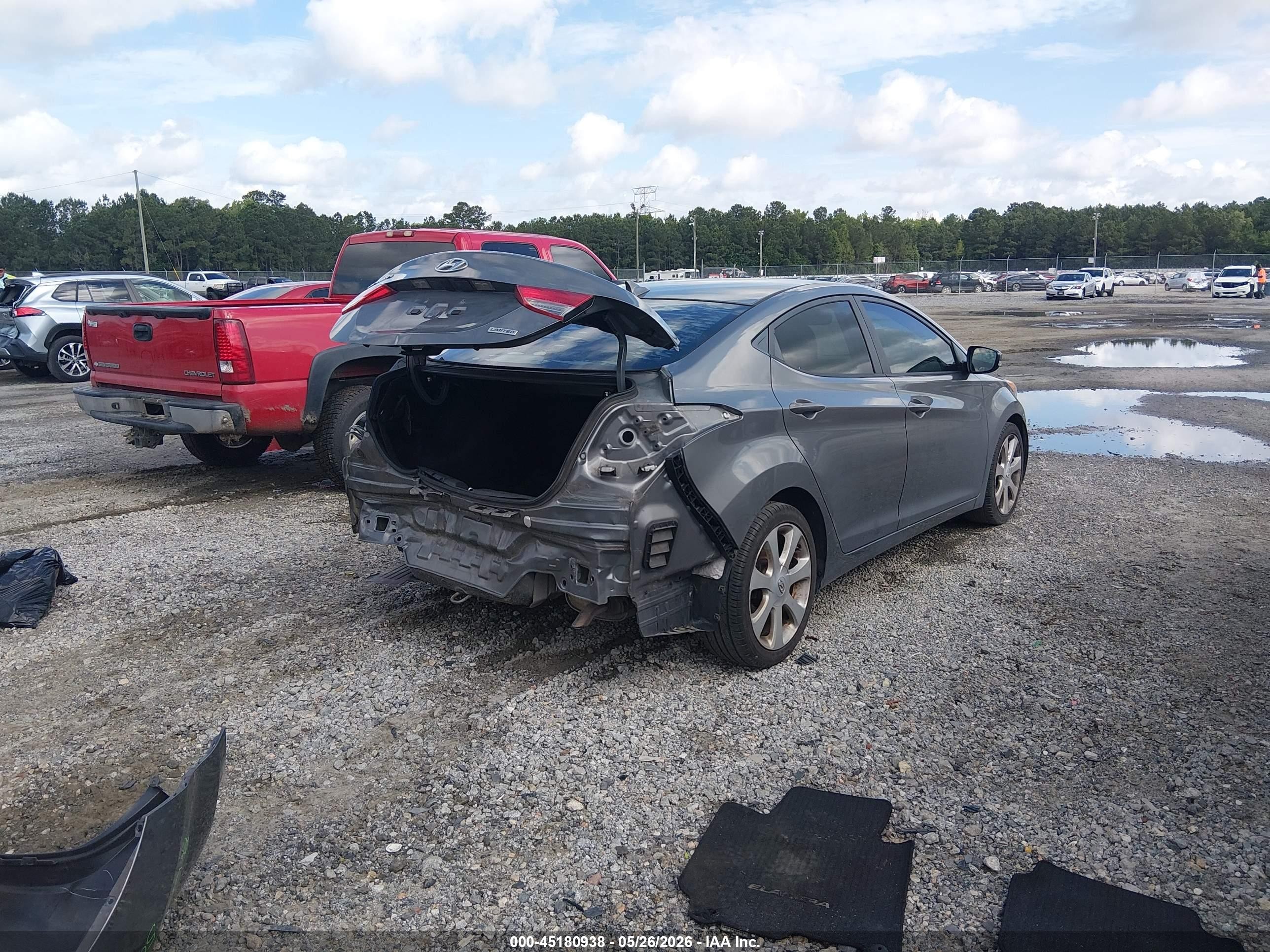 2013 Hyundai Elantra Limited Gray vin: 5NPDH4AE7DH235371