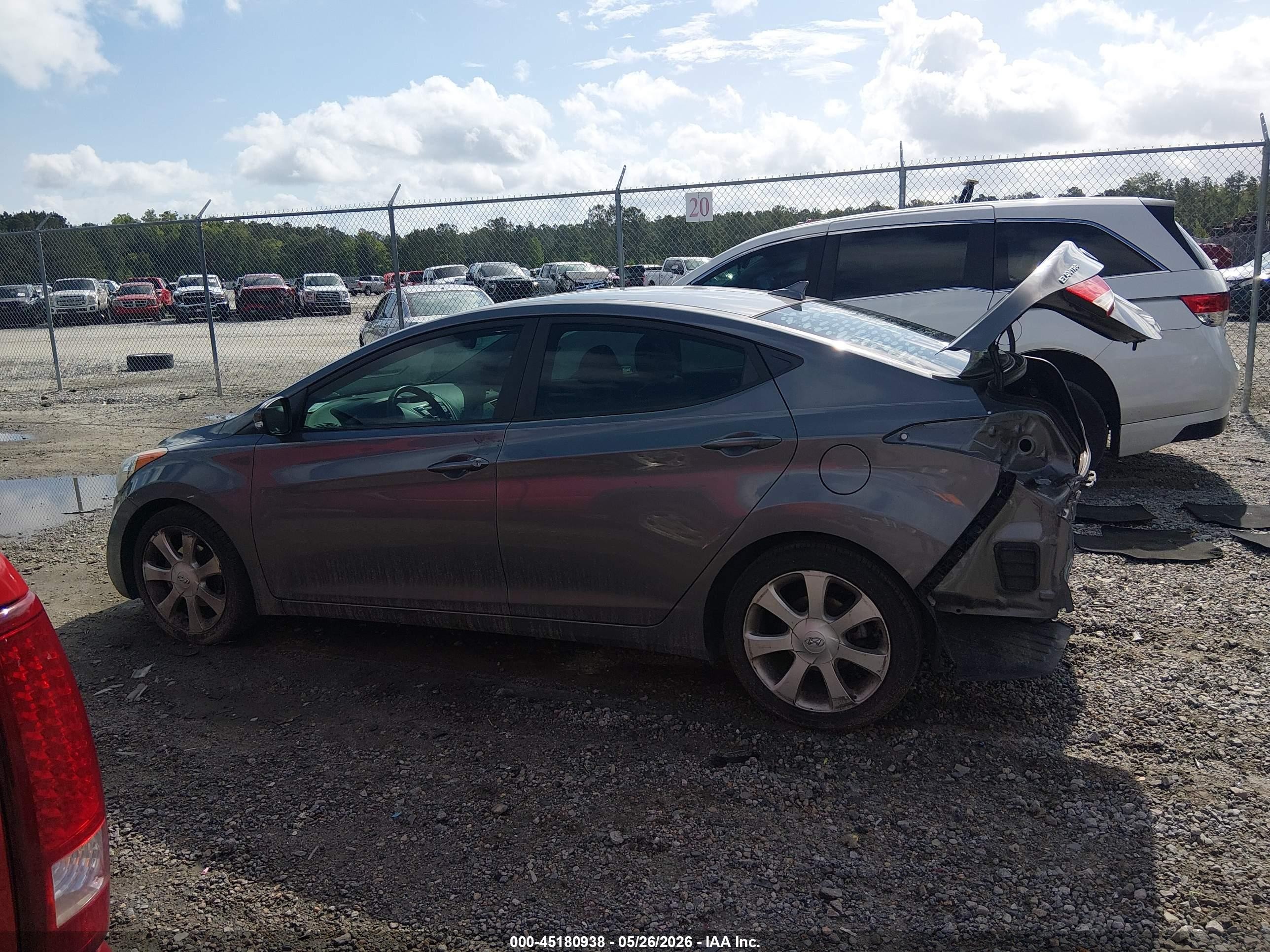 2013 Hyundai Elantra Limited Gray vin: 5NPDH4AE7DH235371