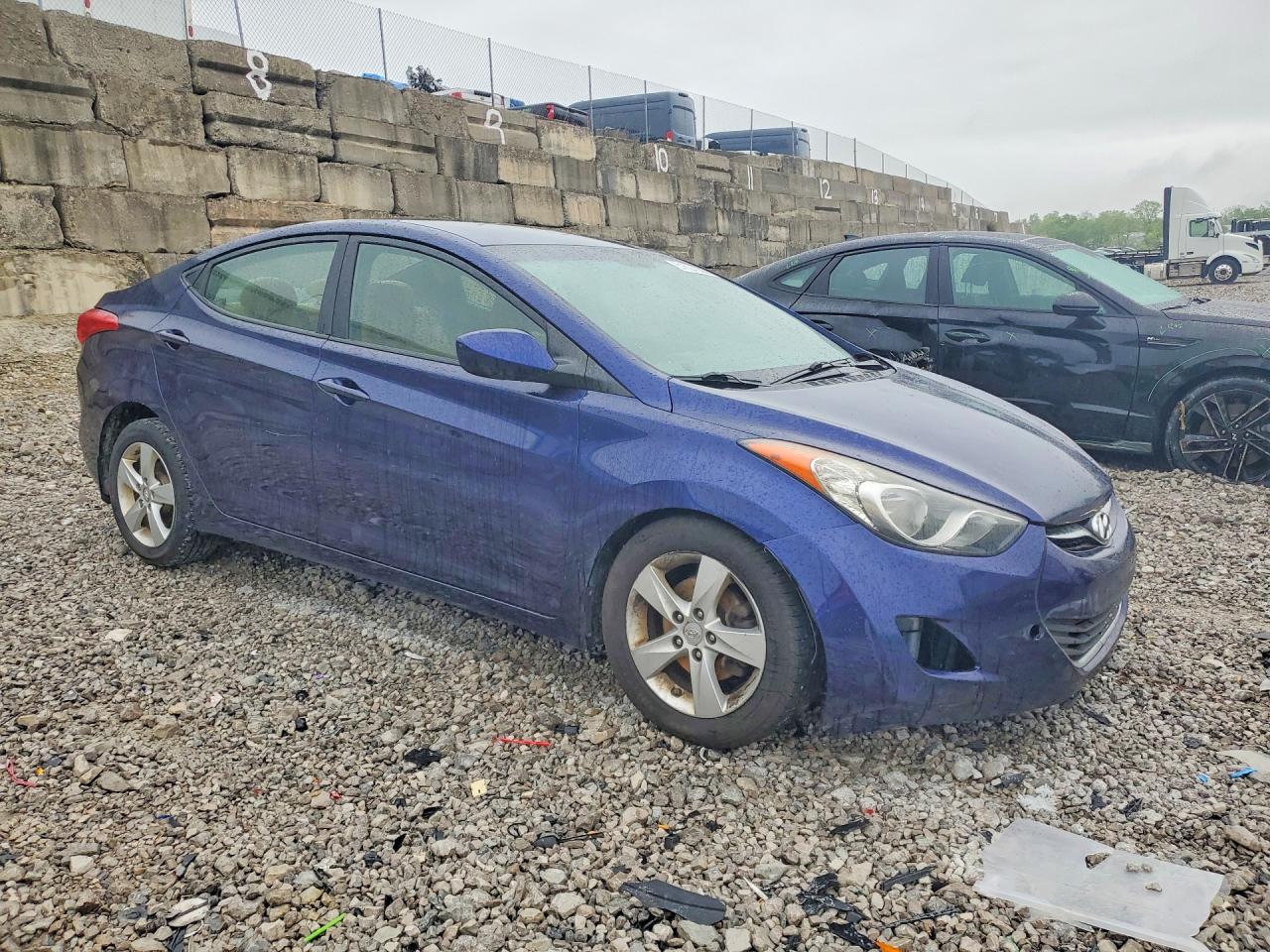 2013 Hyundai Elantra Gls Blue vin: 5NPDH4AE7DH243311