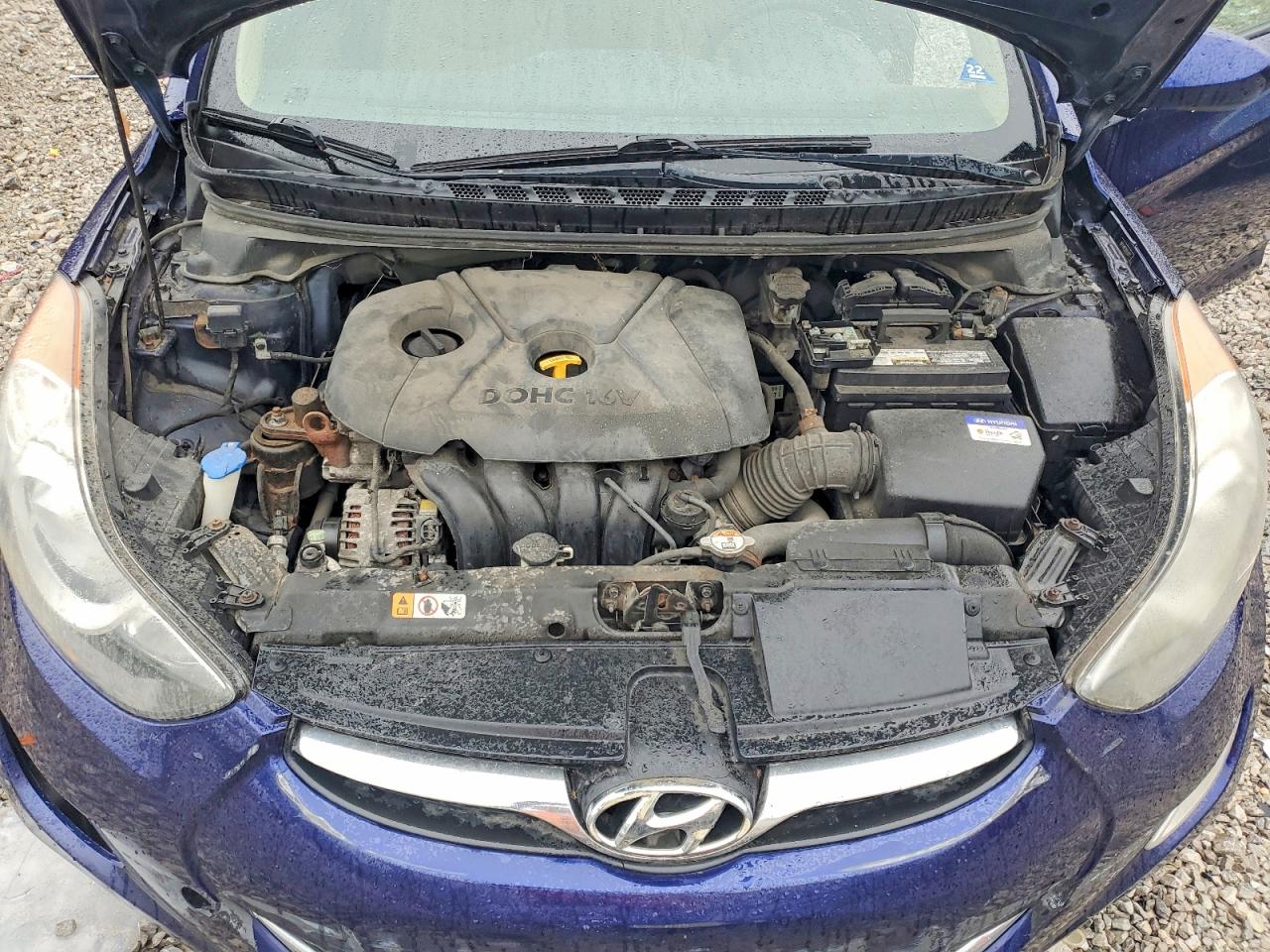 2013 Hyundai Elantra Gls Blue vin: 5NPDH4AE7DH243311