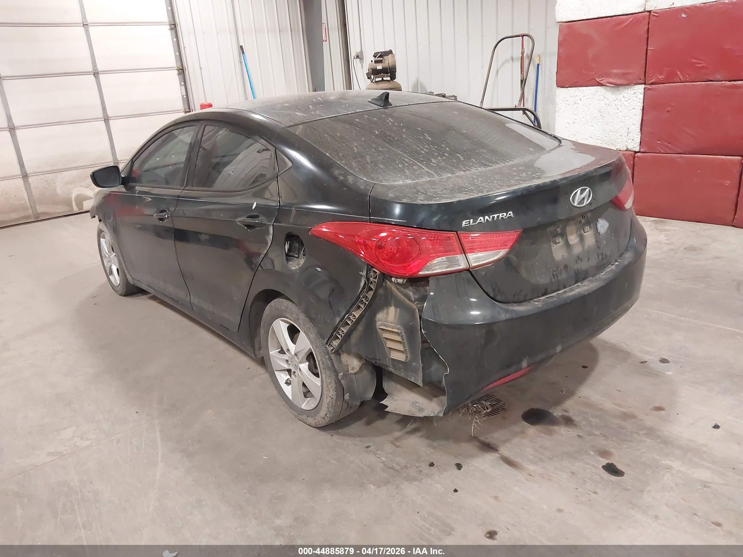 2013 Hyundai Elantra Gls Black vin: 5NPDH4AE7DH246399