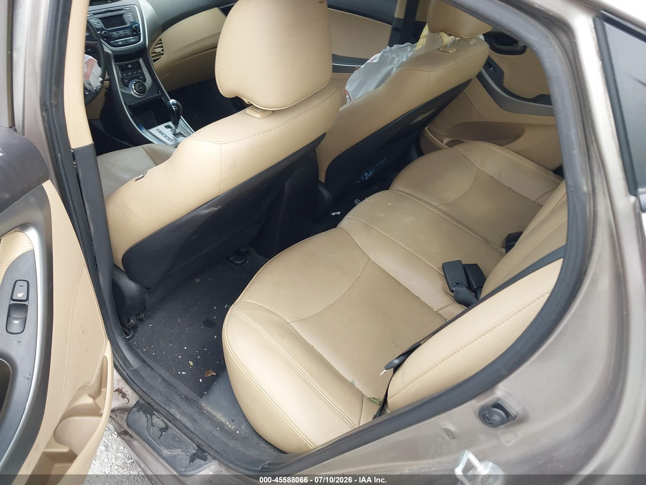 2013 Hyundai Elantra Limited Beige vin: 5NPDH4AE7DH248122